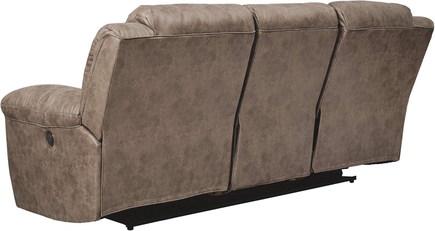 Signature Design by Ashley Stoneland Power Reclining Sofa in Fossil