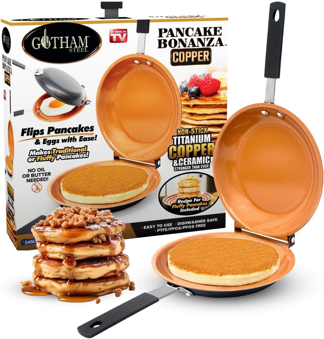 Gotham Steel Nonstick Double Side Frying Pan Pancake Maker