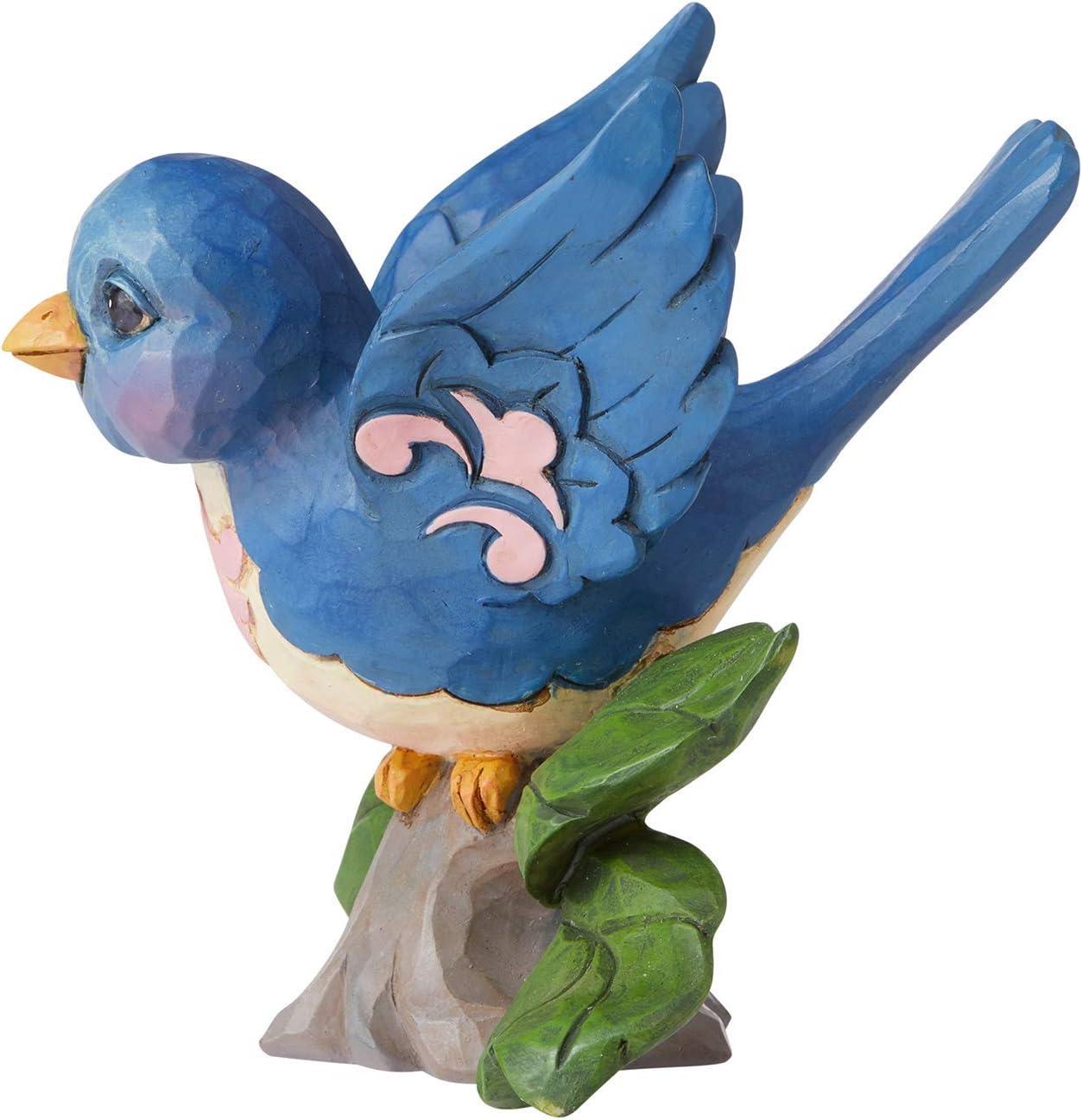 Enesco Jim Shore Heartwood Creek Mini Bluebird Figurine, 3.5", Multicolor