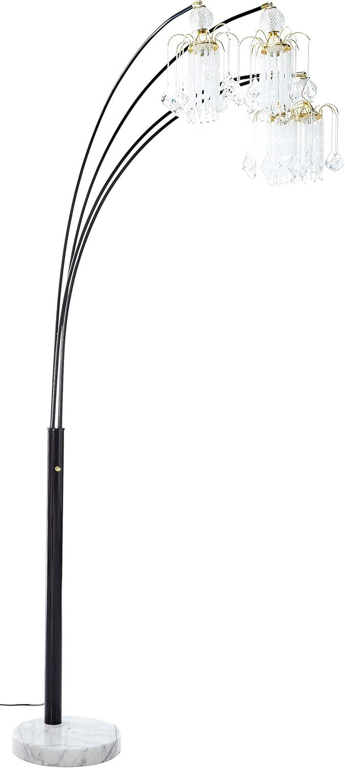 Maisel Floor Lamp with 4 Staggered Shades Black