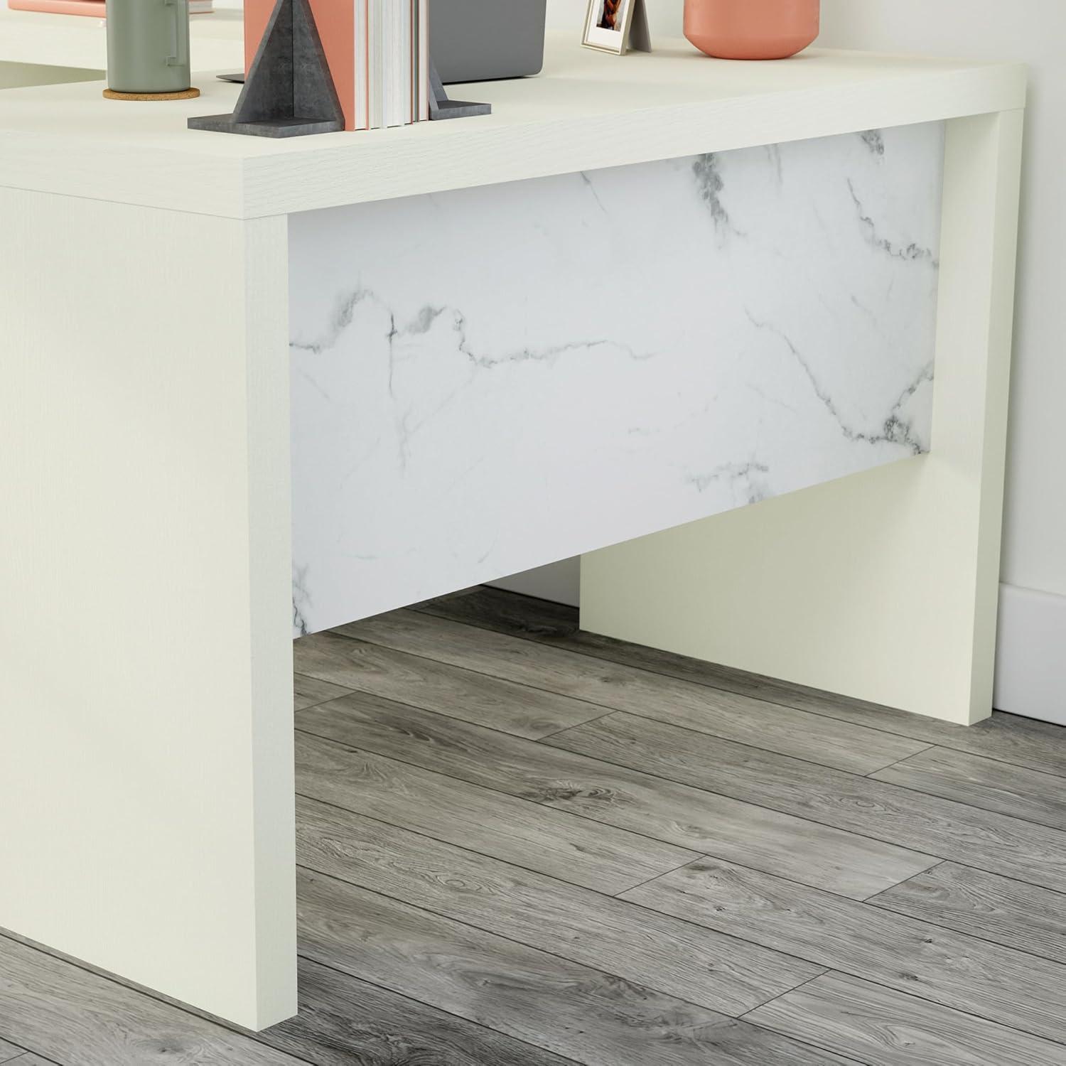 Sauder Hudson Court L Desk Pearl Oak