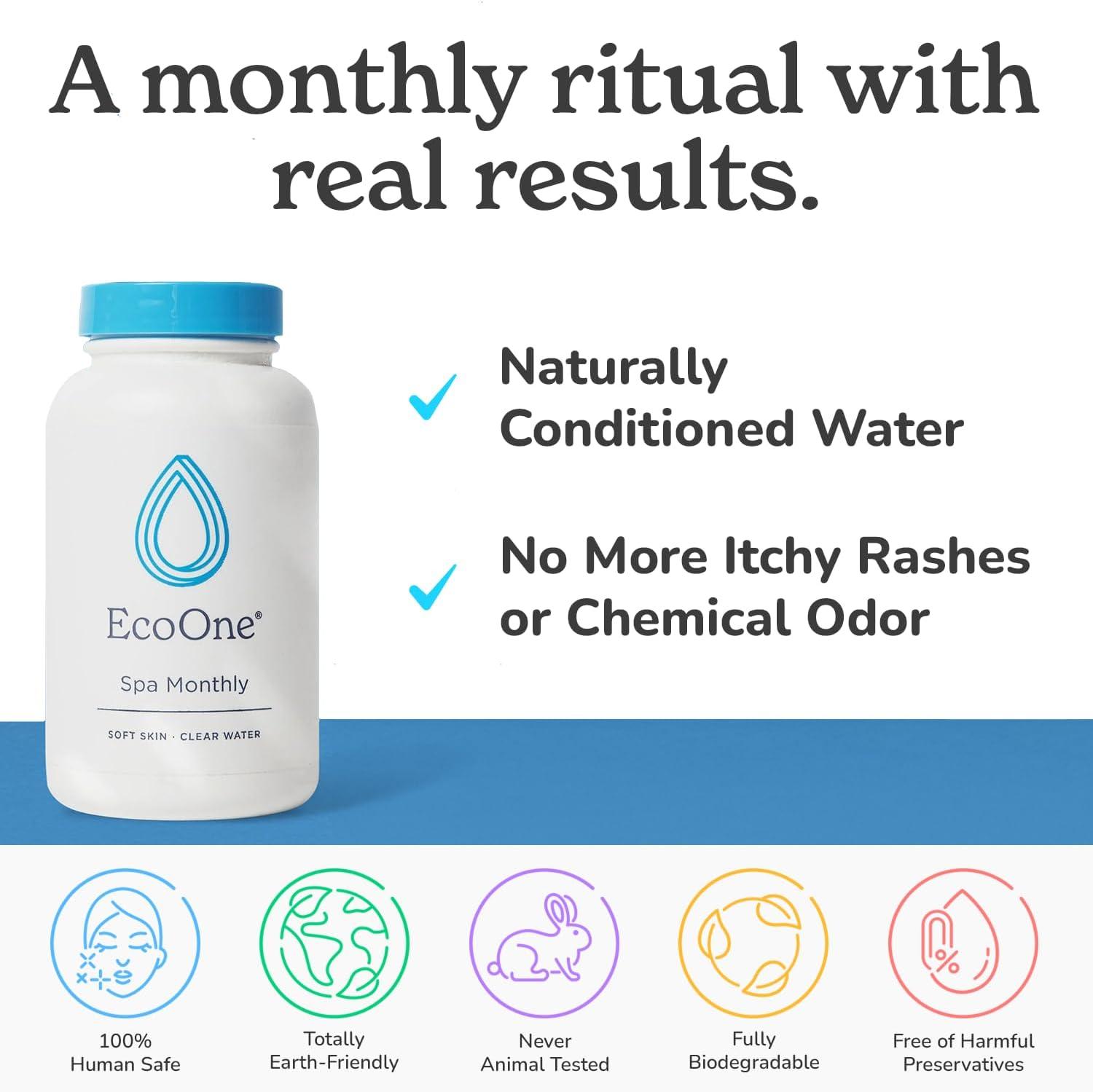 EcoOne Spa Monthly, Spa & Hot Tub Water Conditioner, 8 oz