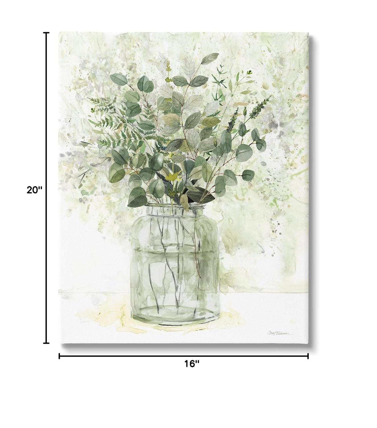 Stupell Industries Varied Herbal Botanical Arrangement Painting Gallery Wrapped Canvas Print Wall Art, Design by Carol Robinson