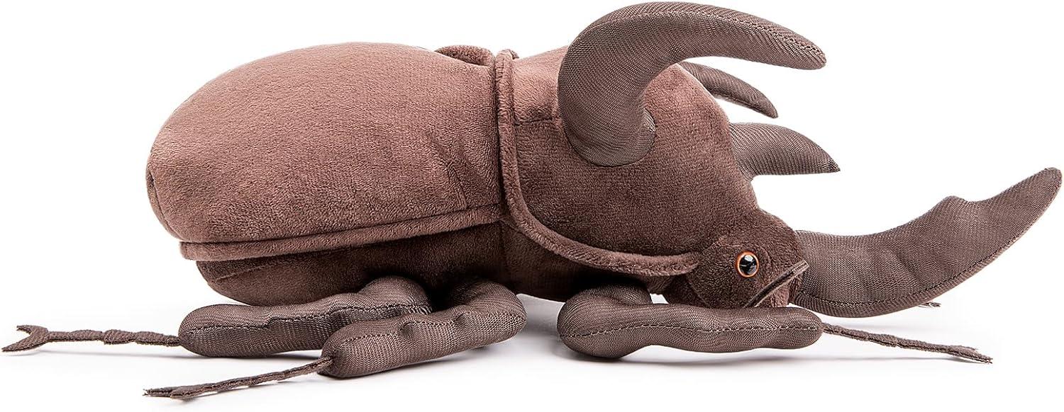 ZHONGXIN MADE Simulation Atlas Beetle Stuffed Plush Toy - 10" Realistic Chalcosoma Atlas Animal Insect, Soft Crustaceans Animals Model, Unique Beetle Toys Model Dolls Gifts for Kids