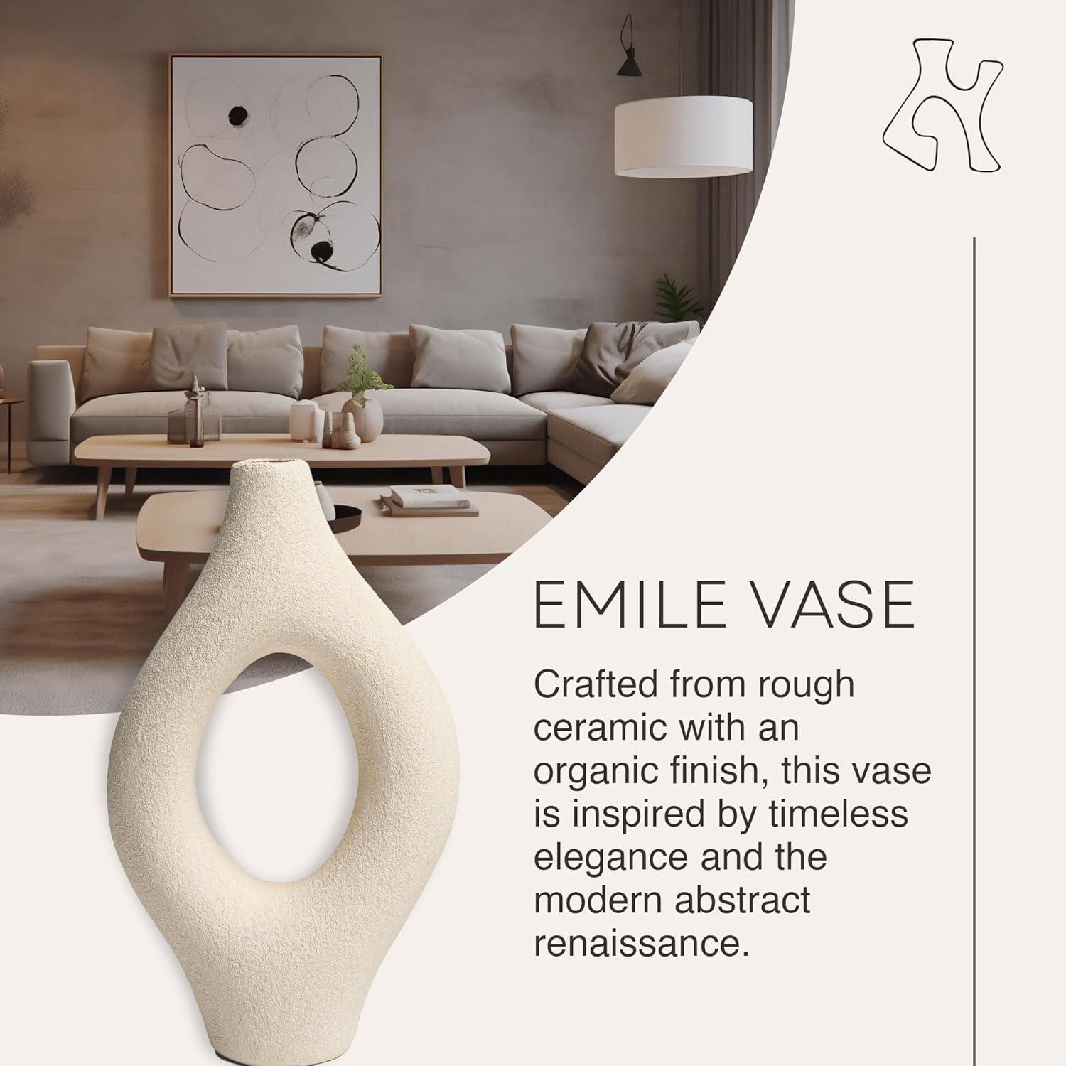 Villa Moda Villa Moda Emile Abstract Organic Decorative Modern Vase