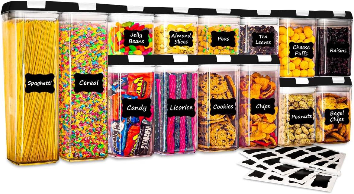 12pcs Airtight Food Storage Containers Set Kitchen and Pantry Organization