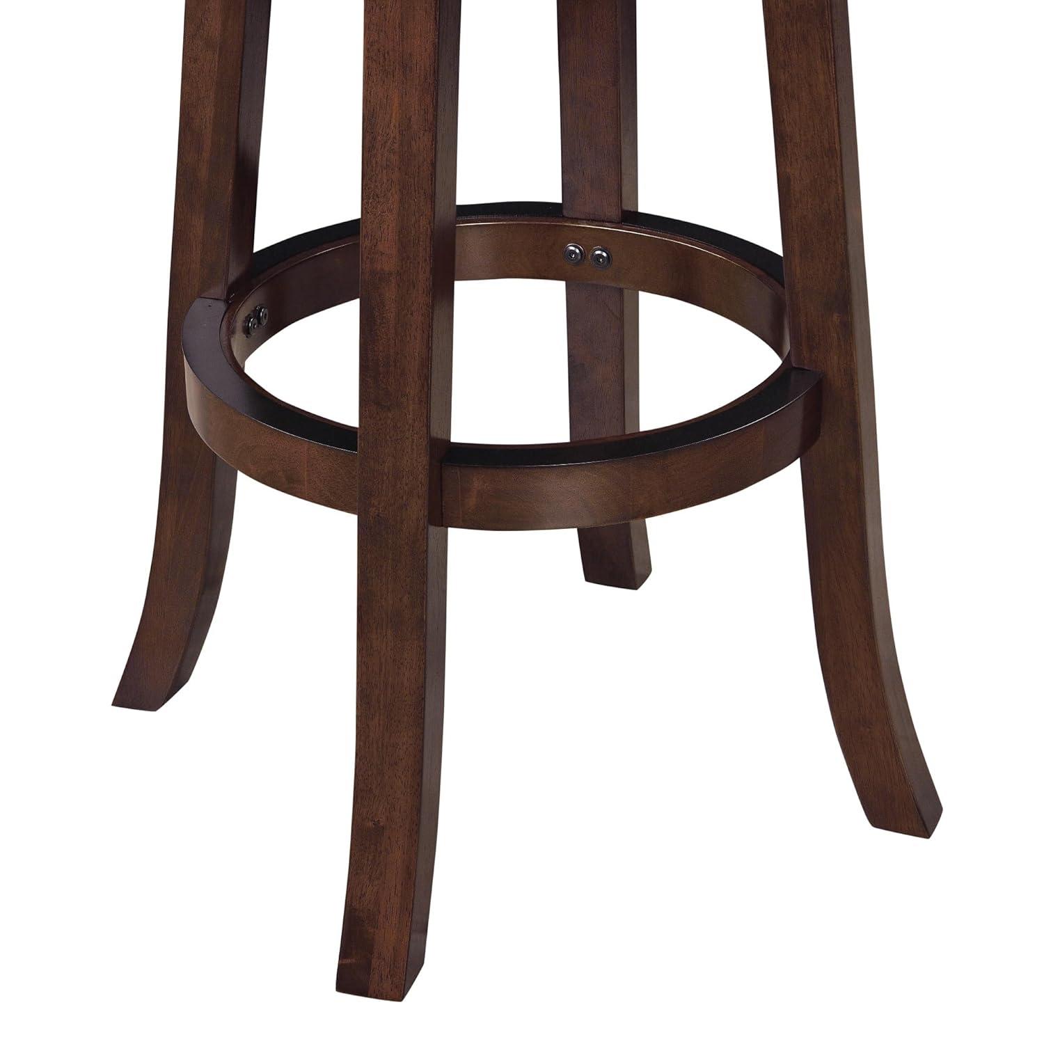 Boraam 34" Extra Tall Augusta Swivel Barstool Cappuccino Brown: Upholstered, Wood Frame, Fixed Height