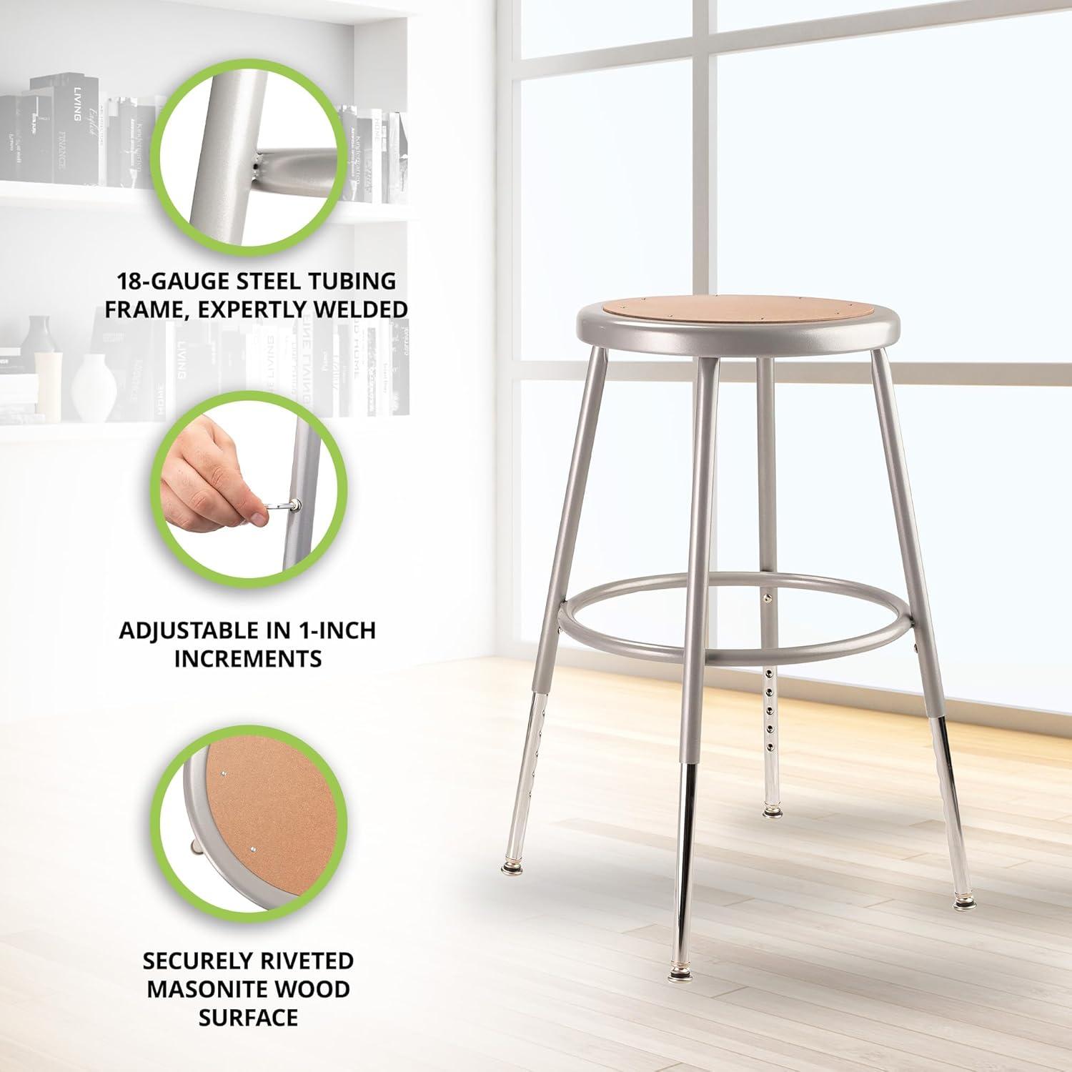 6200 Series Ergonomic Industrial Stool with Footring