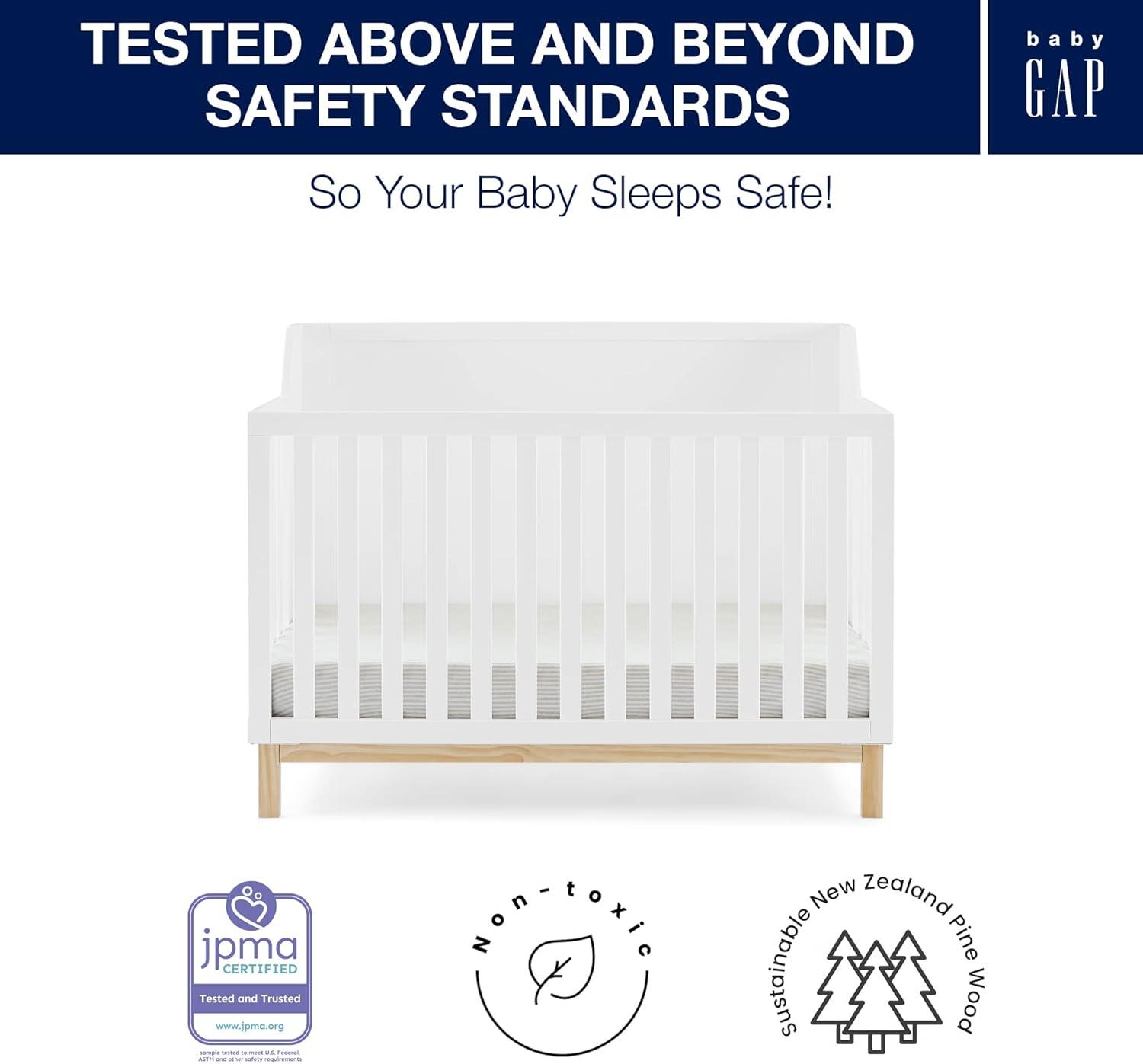 BabyGap by Delta Children Oxford 6-in-1 Convertible Crib - Greenguard Gold Certified