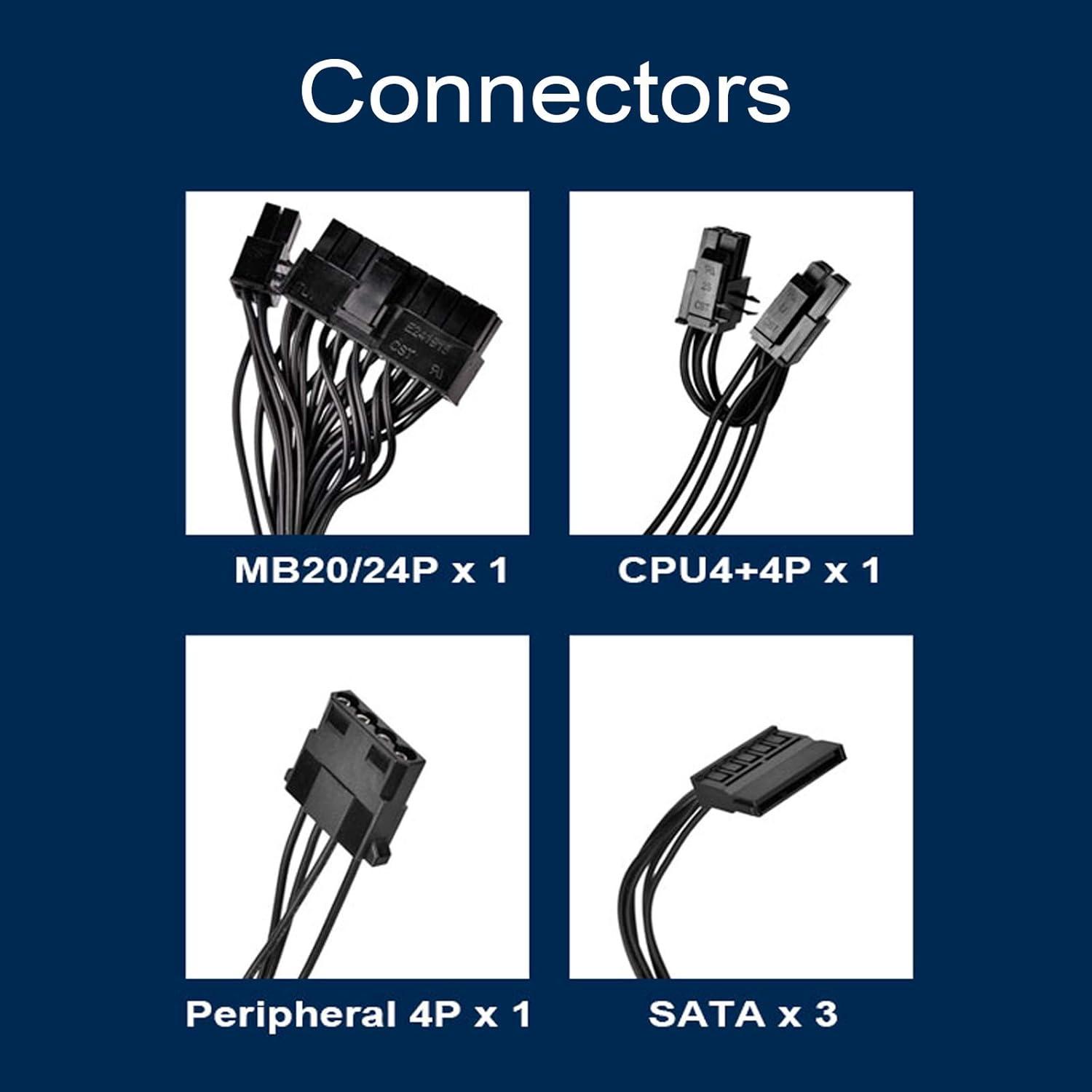 SilverStone Technology  Power Supply Kit, 120W DC-DC Board, 12V/10A Adapter, Black Wires, 20+4 Pin Motherboard, 4+4 EPS, 3x SATA, 1x 4-Pin Peripheral