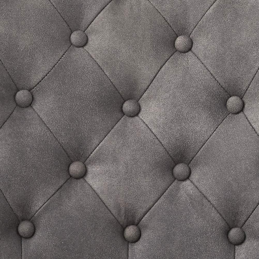 Ashby 26"H Mid-Century Modern Leather Tufted Swivel Counter Stool (Set of 2) - FOX1702 - Grey - Safavieh Couture