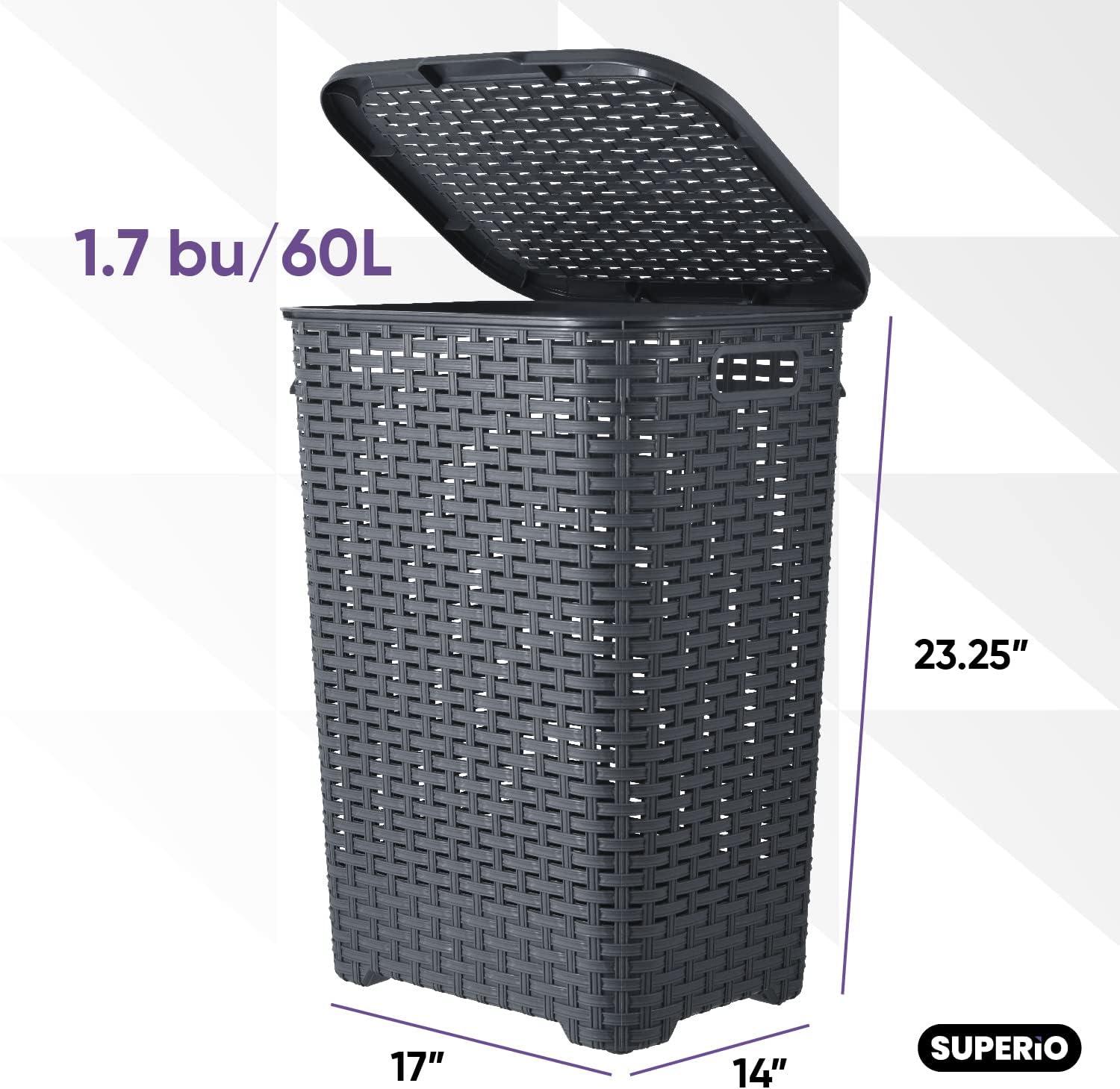 Rebrilliant Plastic Laundry Hamper with Handles