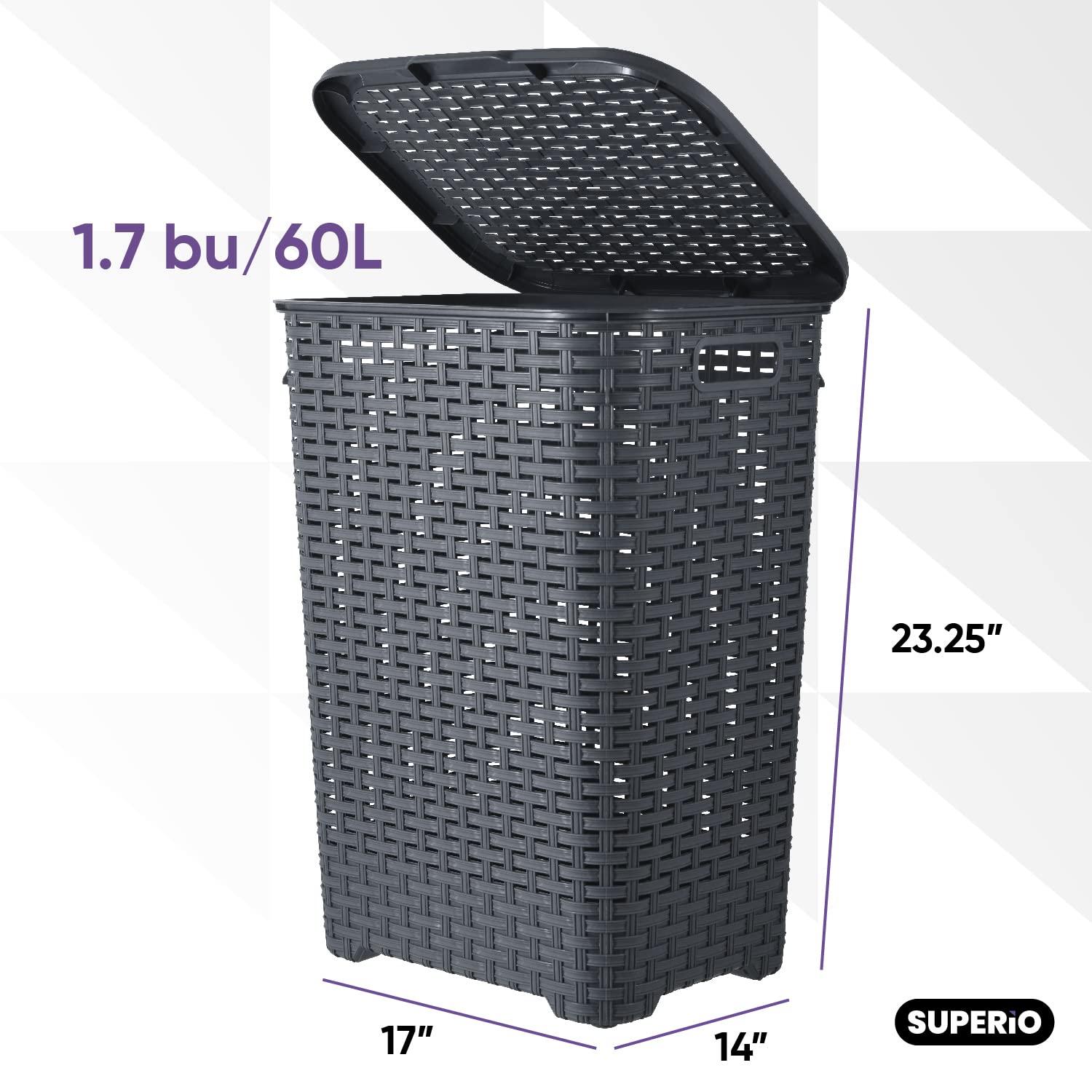 Rebrilliant Plastic Laundry Hamper with Handles