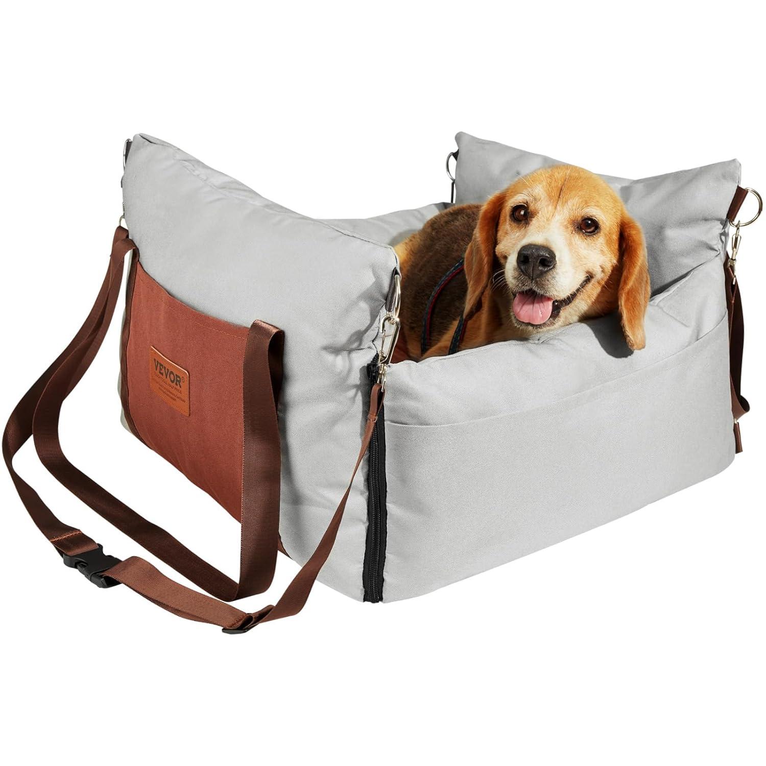 VEVOR Dog Booster Car Seat Pet Car Seat for Small Dog up to 25lbs