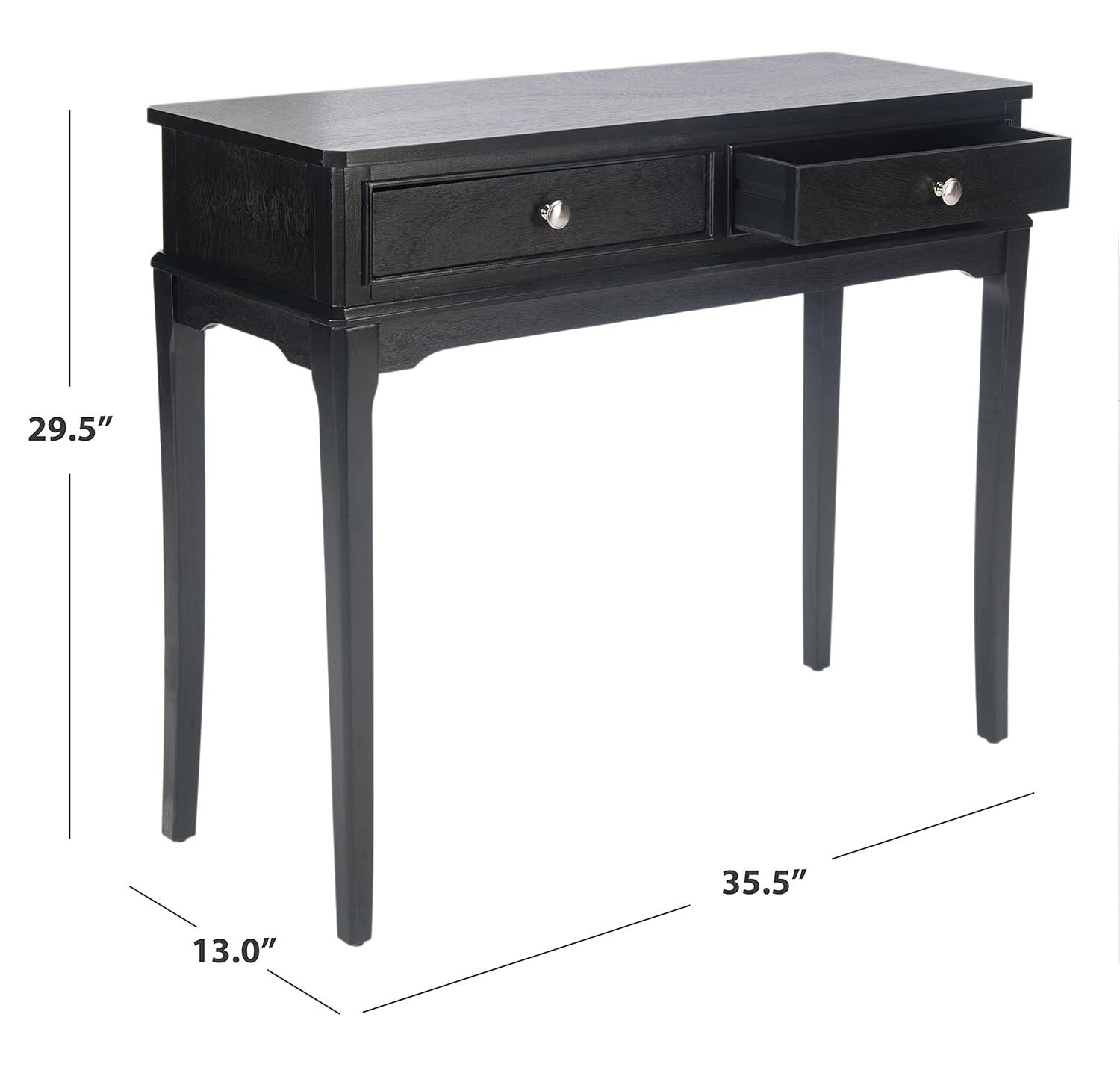 Opal 2 Drawer Console Table - CNS5726B - Black - Safavieh