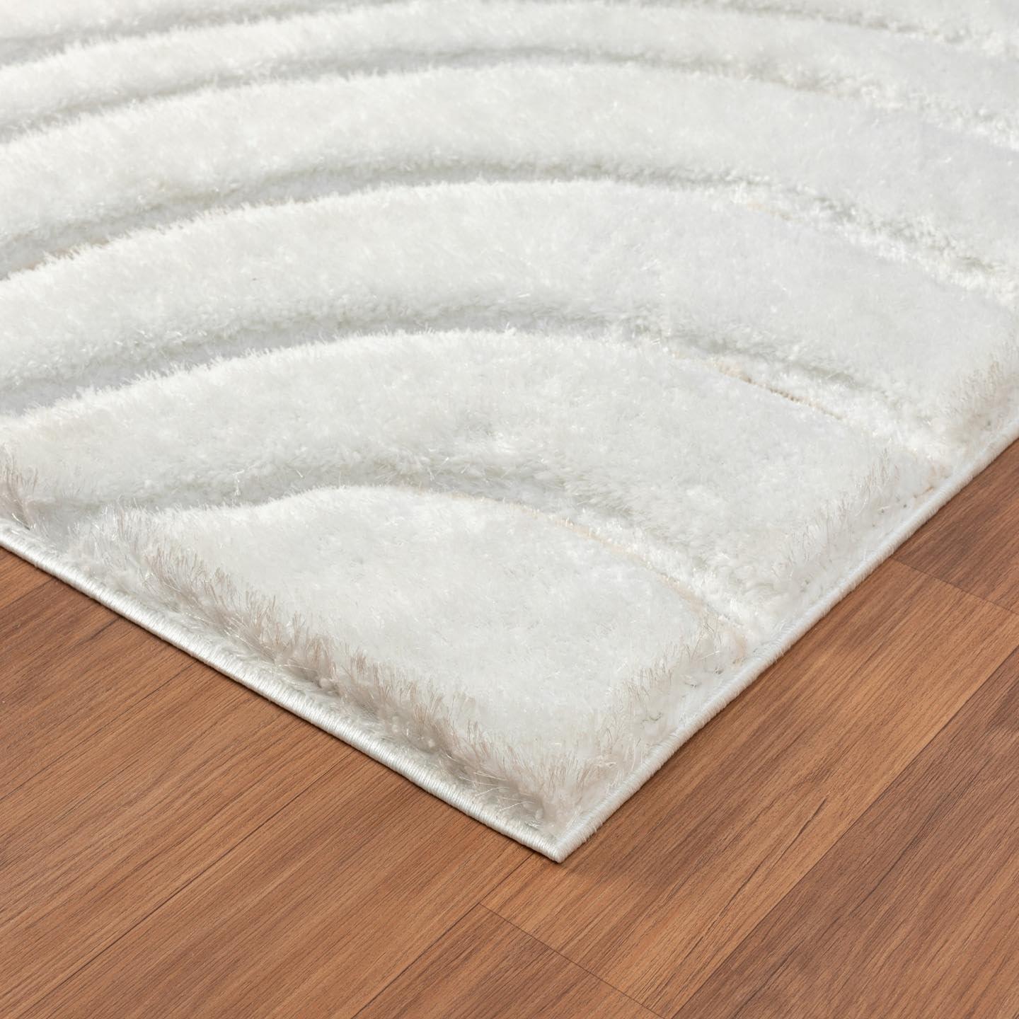 Luxe Weavers Modern Shag Geometric Area Rug, Gray 5x7