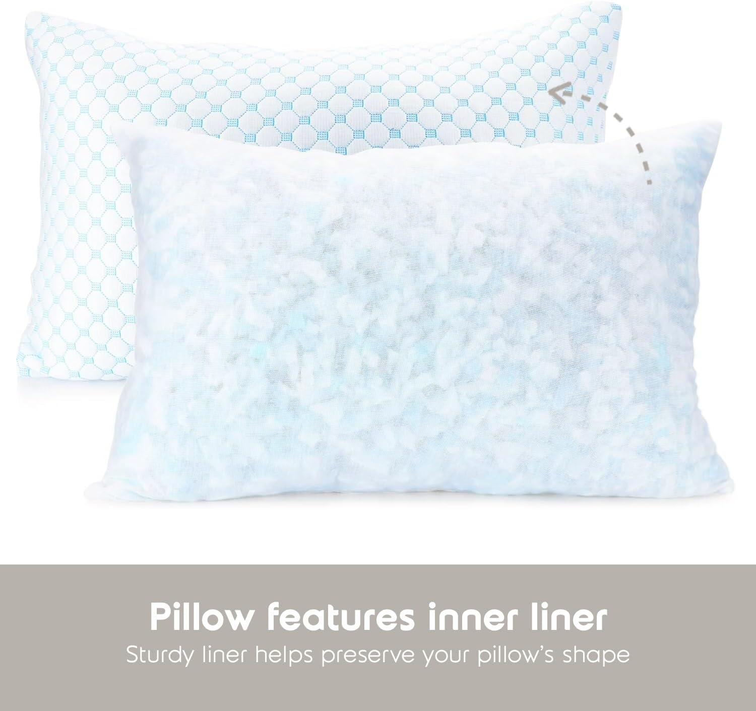 Nestl King Size Adjustable Colling Gel Pillow - 2 Pack