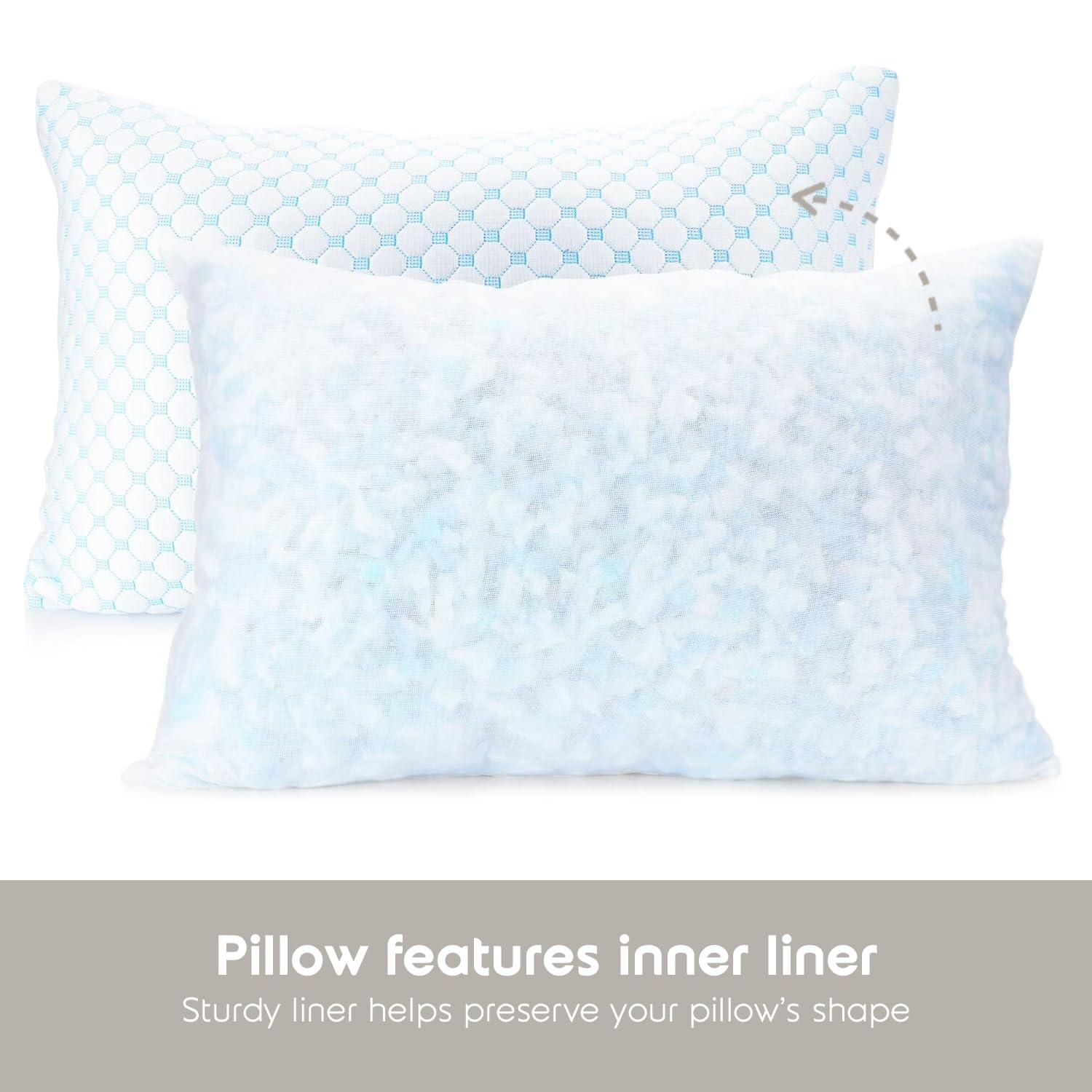 Nestl King Size Adjustable Colling Gel Pillow - 2 Pack