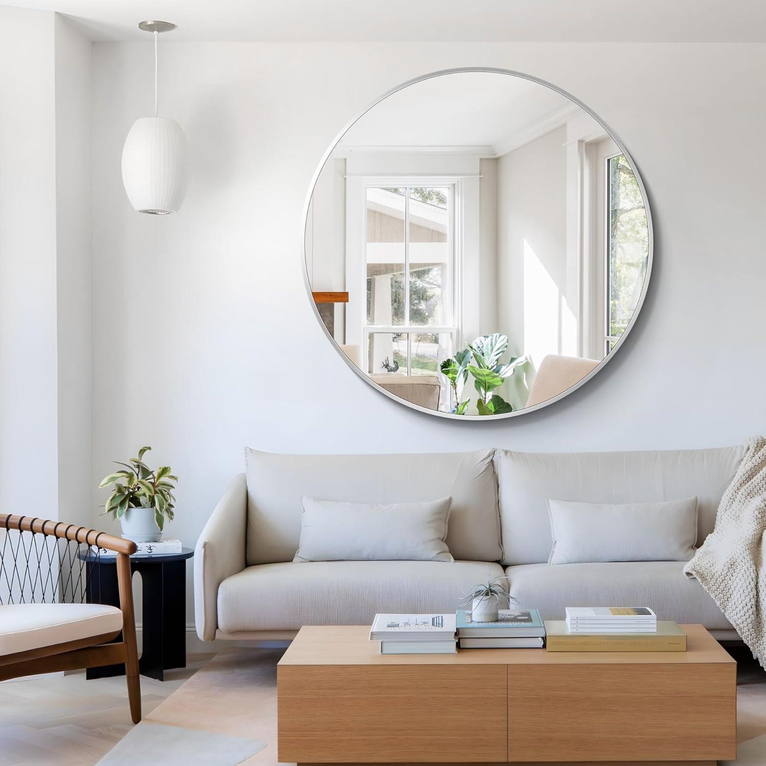 Sabine Metal Round Wall Mirror