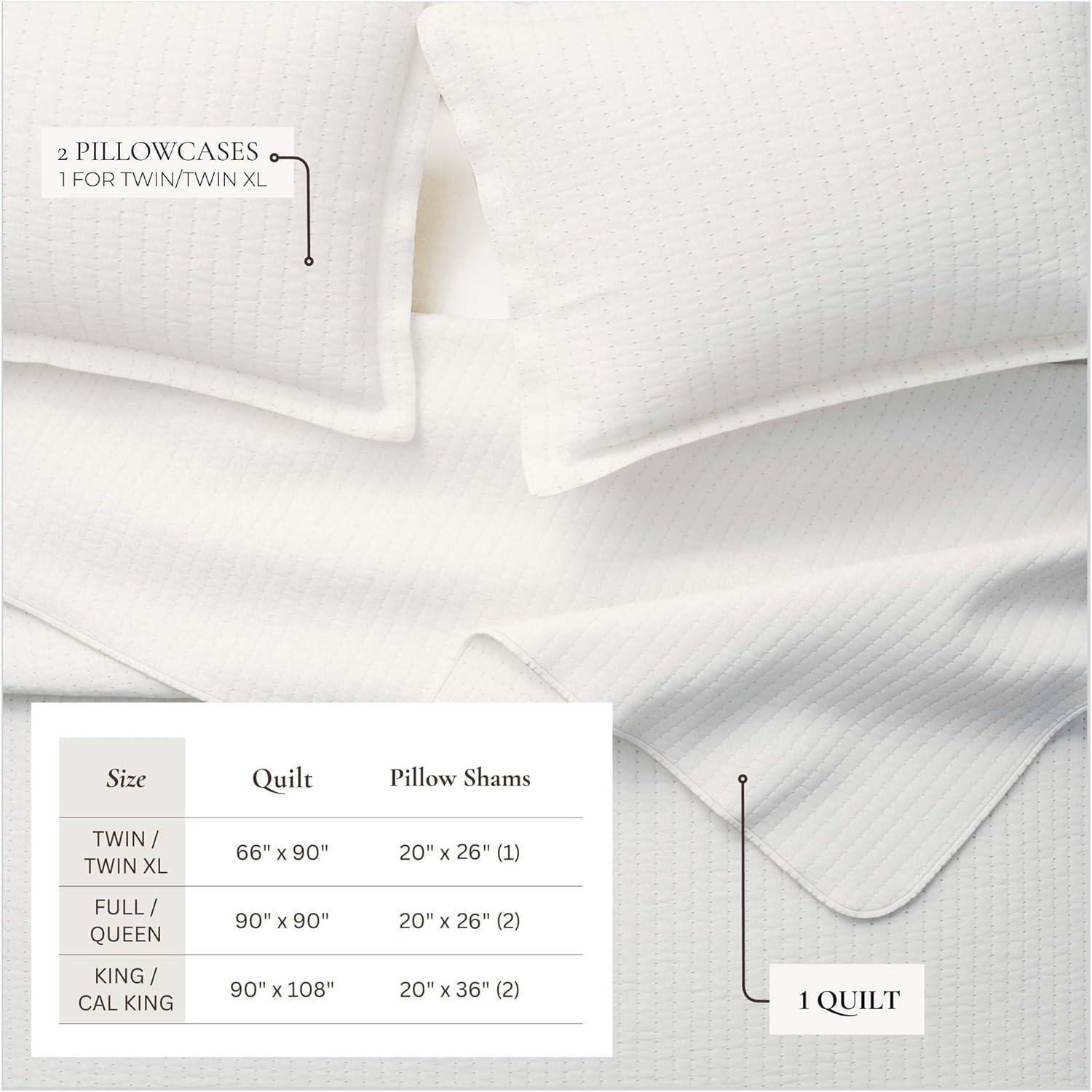 FreshFolds Modern & Contemporary Stripe Stitched Quilt Set with Shams