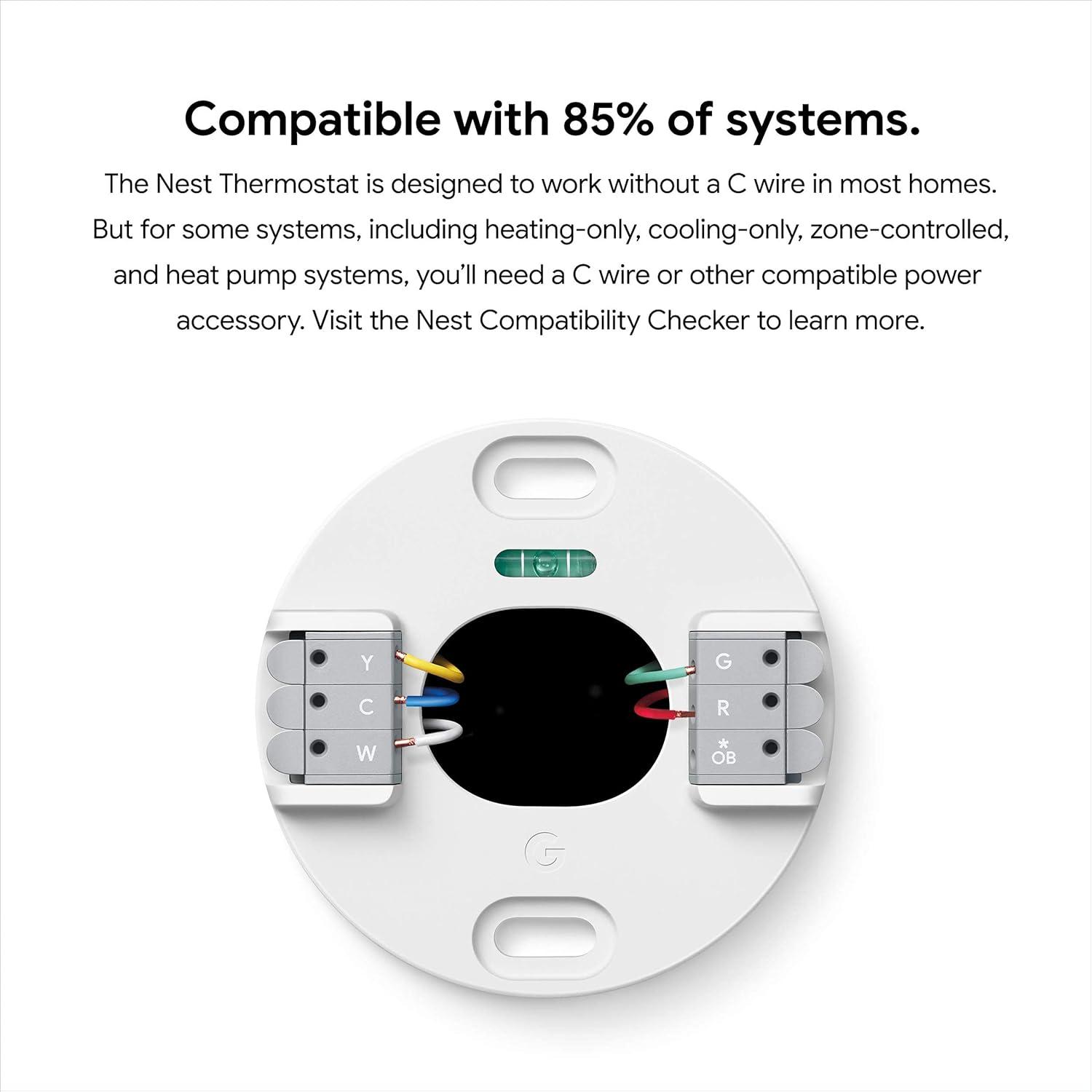 INKEDZ Google Nest Thermostat - Smart Thermostat for Home - Programmable Wifi Thermostat - Charcoal