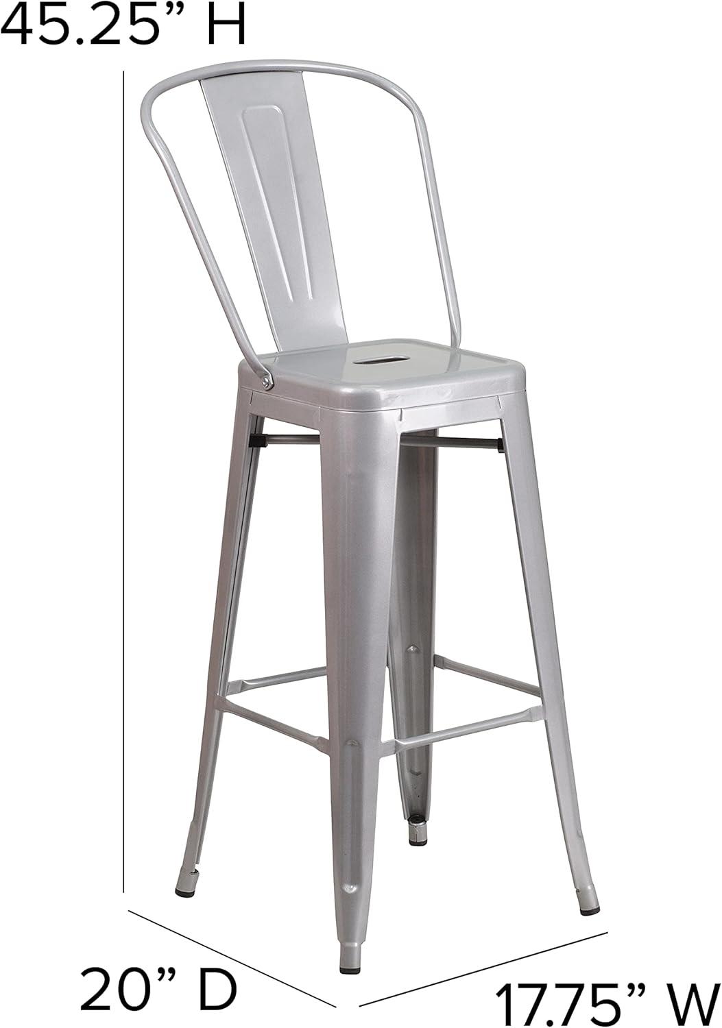 Flash Furniture Metal Outdoor Stool