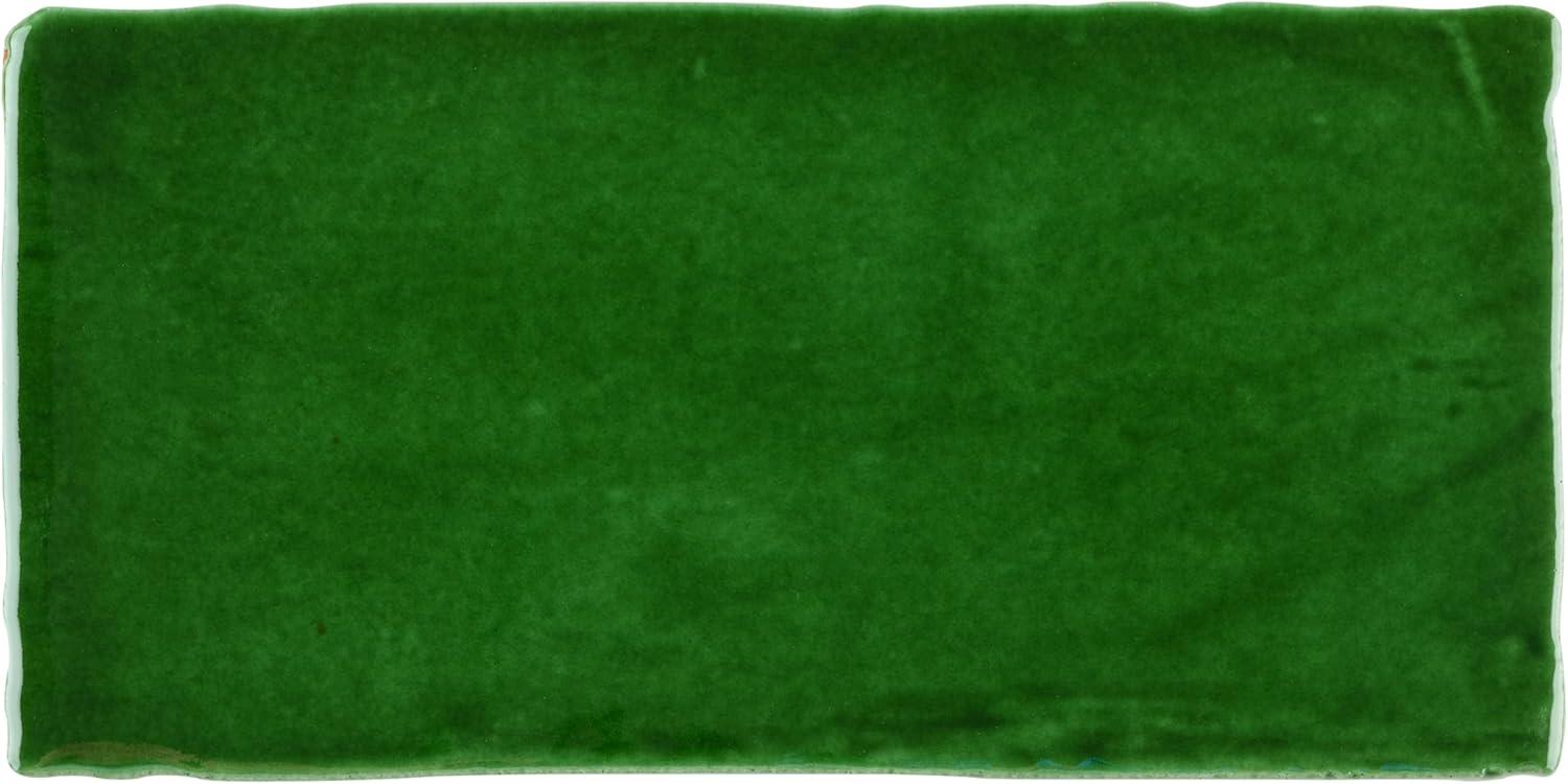 Antic Verde Glossy Green Ceramic 3x6 Subway Wall Tile