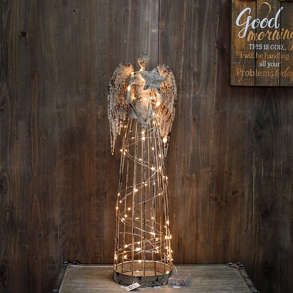 The Lakeside Collecton 26" Antiqued Metal Garden Angel