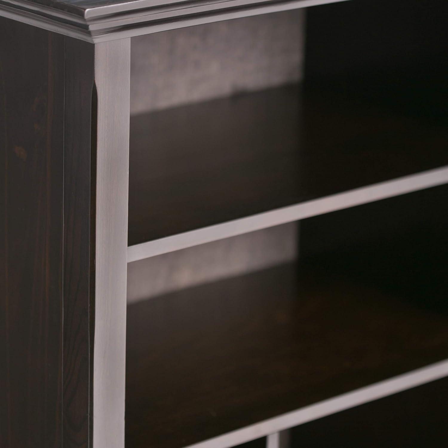 Simpli Home Amherst 44"W Solid Wood Multi Cube Bookcase with 8 Different Sized Storage Cubbies
