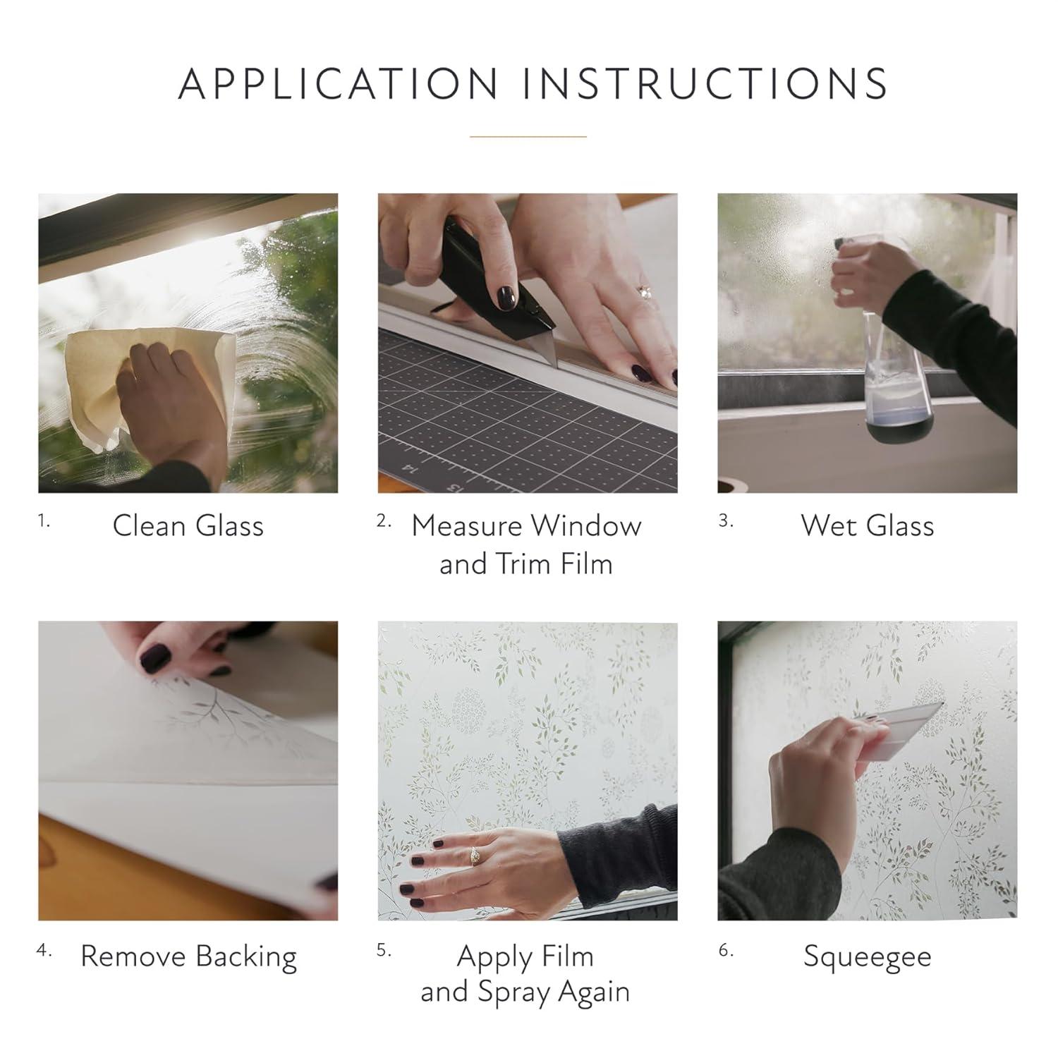 24" x 36" Old English Window Film - Artscape: Vinyl Privacy Film, Frosted Pattern, Adhesive-Free Clings