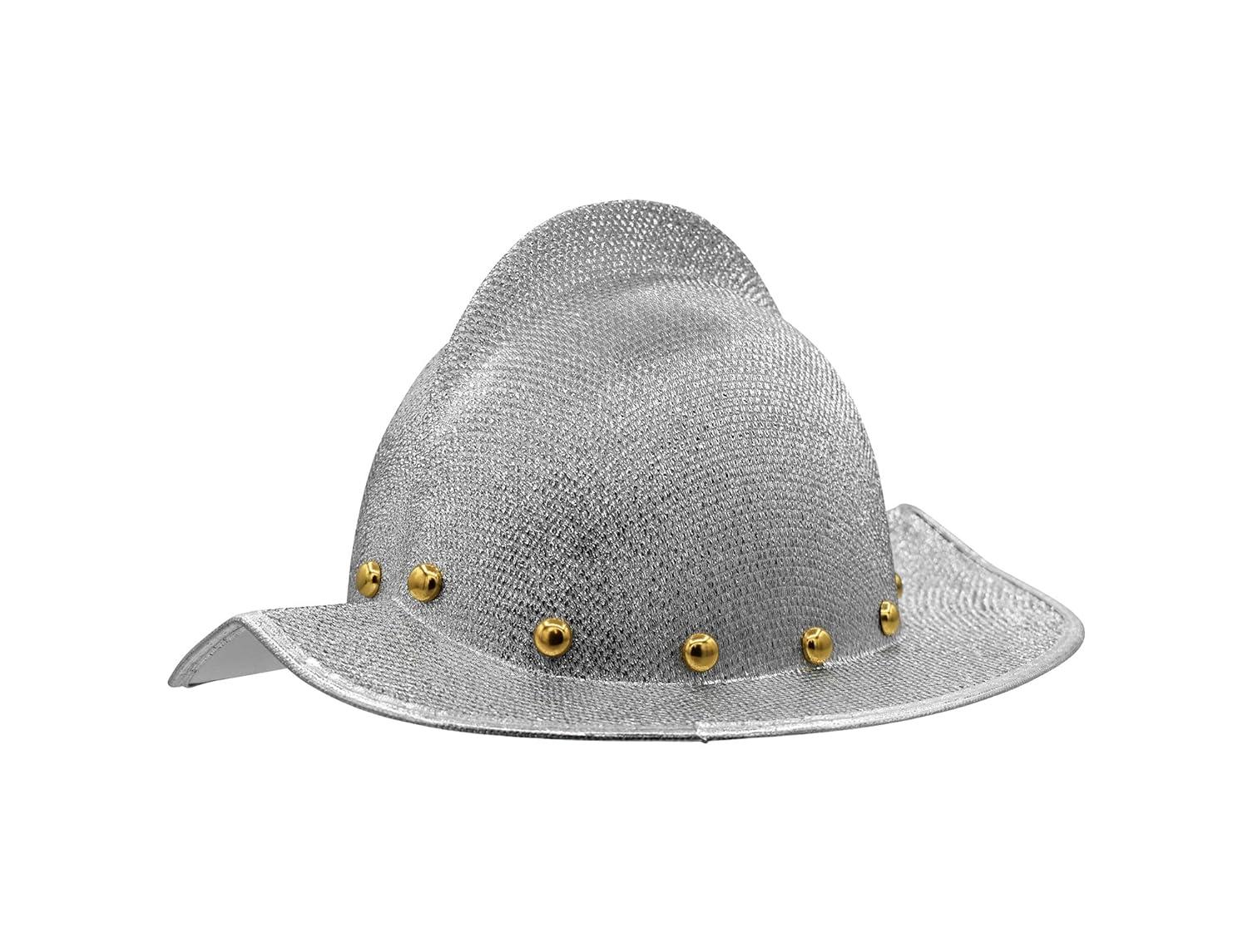 Nicky Bigs Novelties Adult 16th Century Silver Knight John Smith Conquistador Hat Helmet Costume