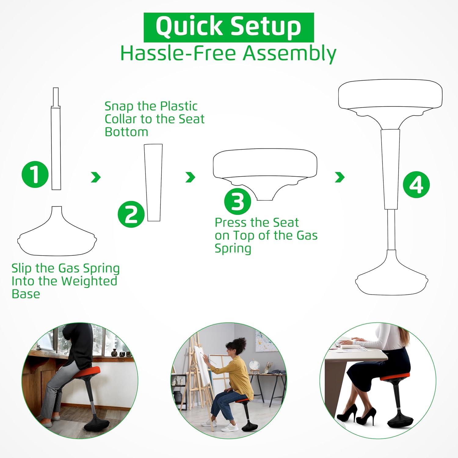 Wobble Stool Standing Desk Stool - tall office chair for standing desk chair wobble stools for classroom seating adhd chair height adjustable stool 23-33" Active stool for standing desk wobble chairs