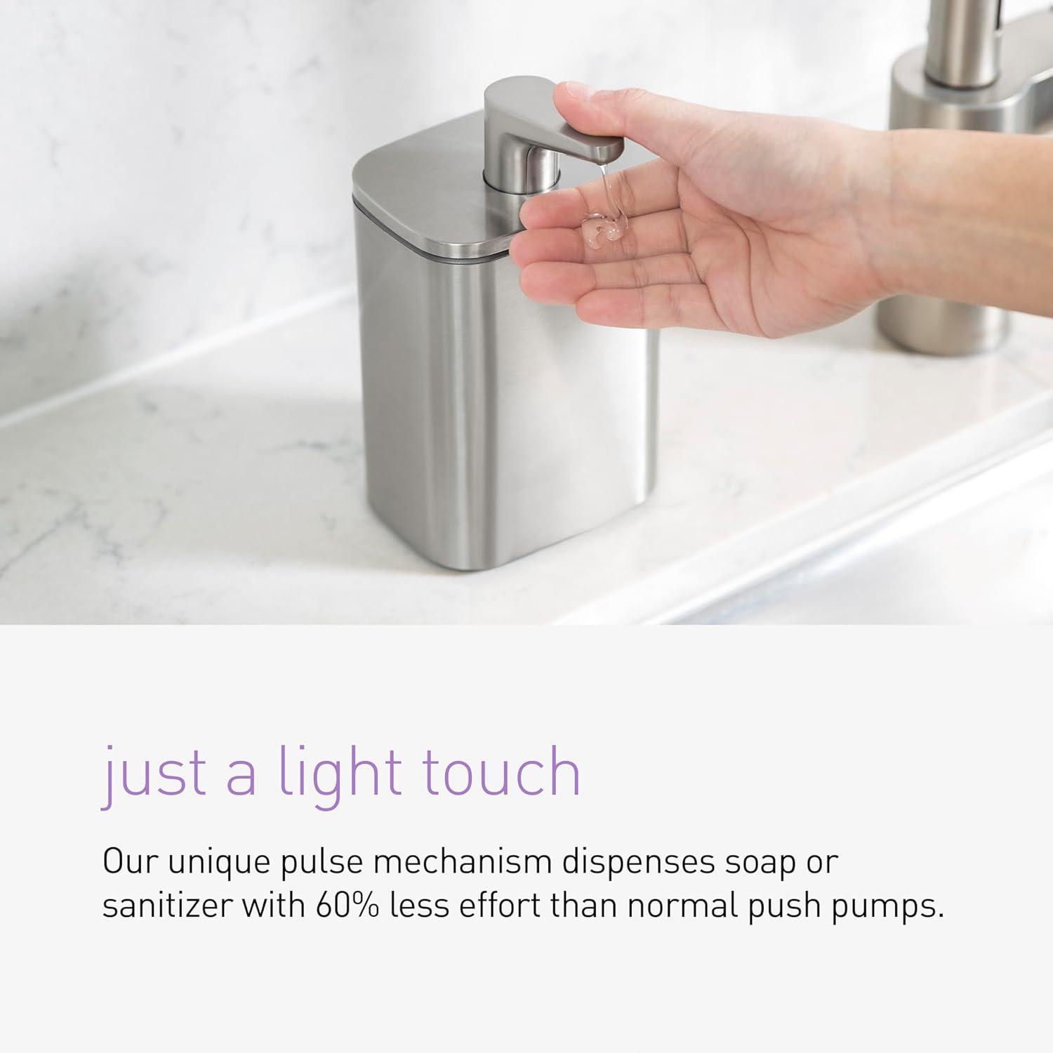 Simplehuman 16 oz. Liquid Soap Pulse Dispenser, Brushed Stainless Steel