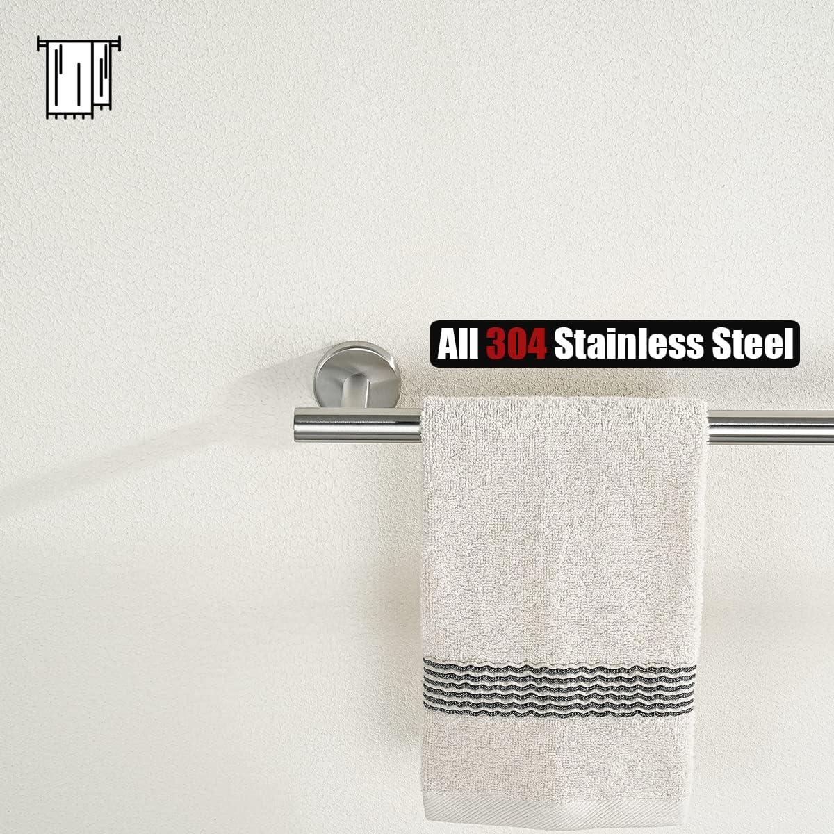 Brushed Stainless Steel 18-Inch Wall Mounted Towel Bar