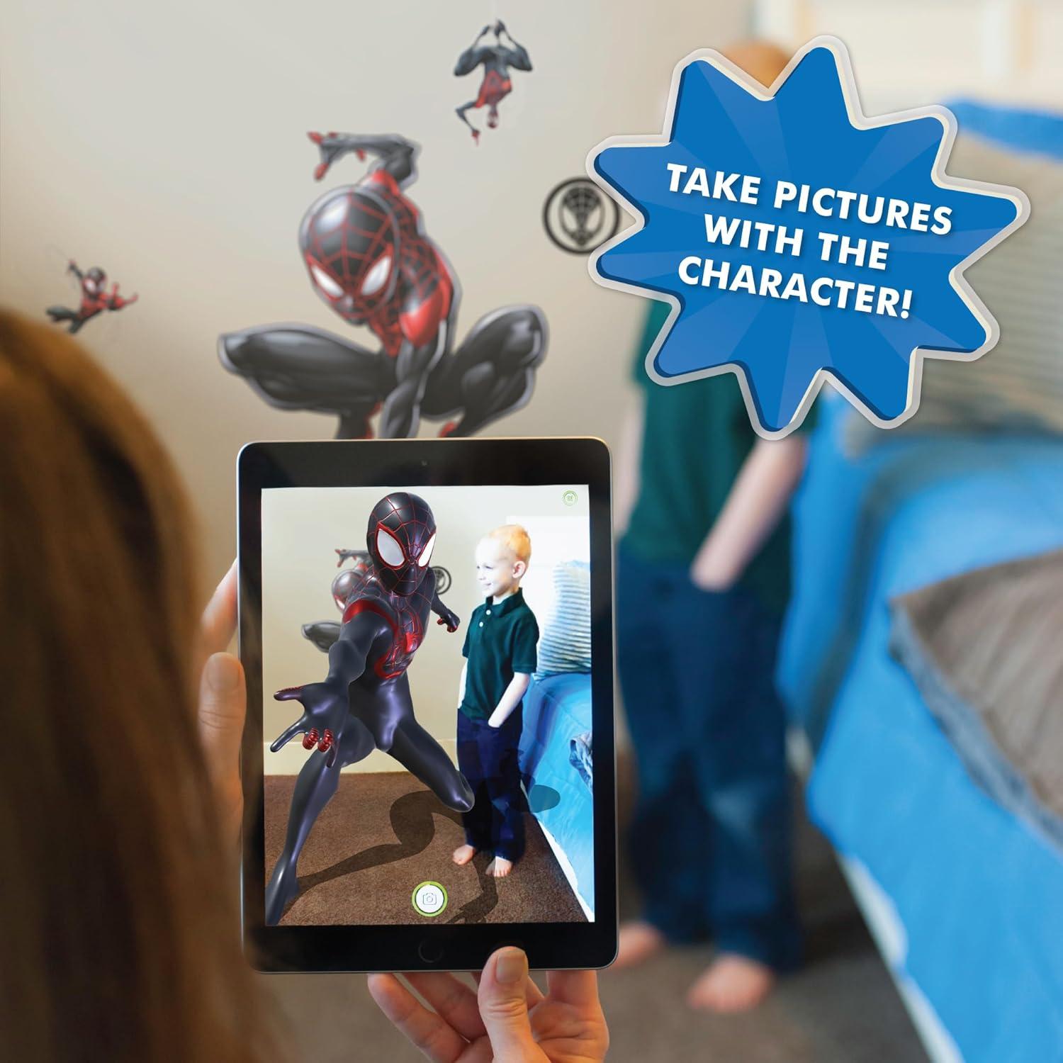 Wall Palz Marvel Miles Morales Wall Decal - 20" Augmented Reality Spider-Man Bedroom Decor Peel and Stick Vinyl Wall Stickers