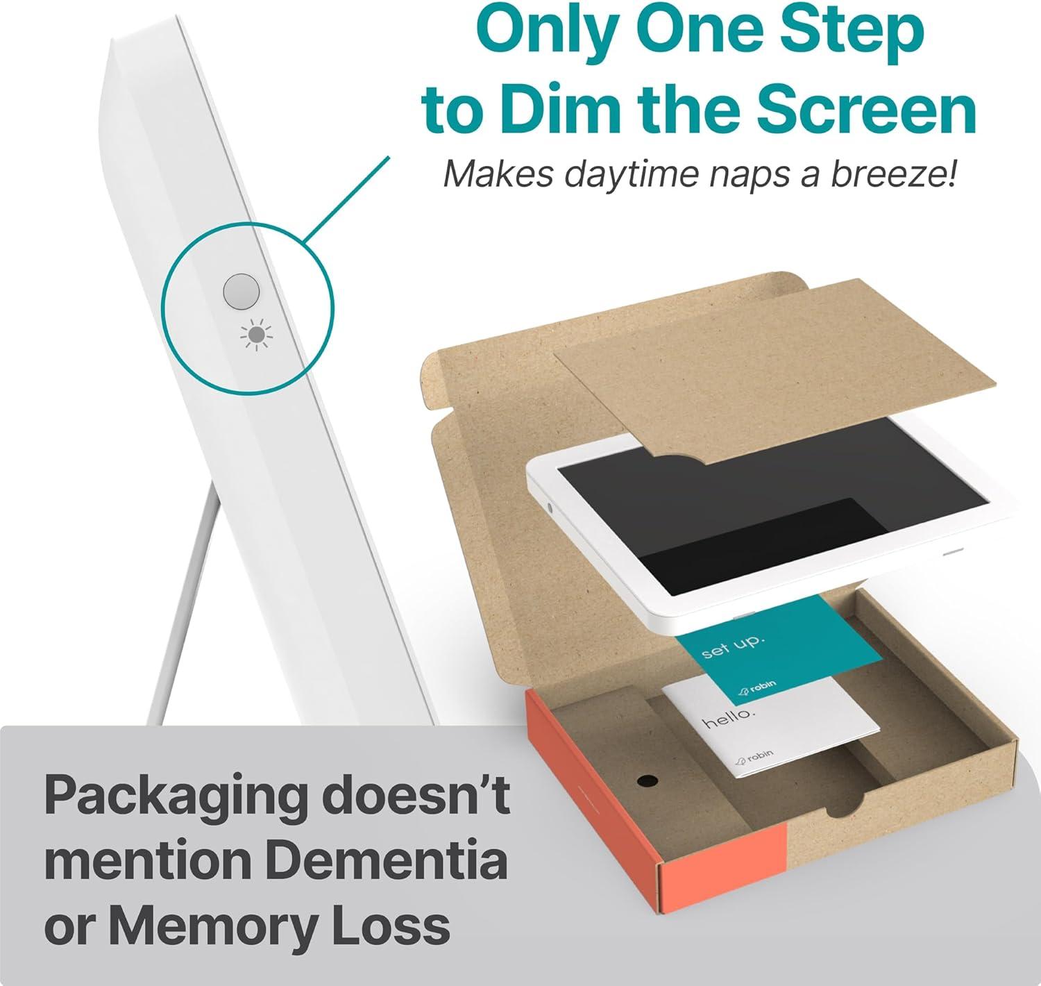 White 12" Digital Calendar Clock with Large Display