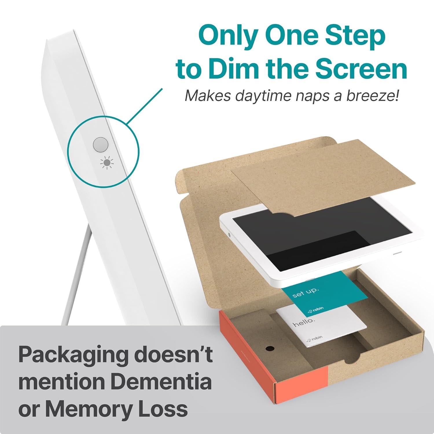 White 12" Digital Calendar Clock with Large Display