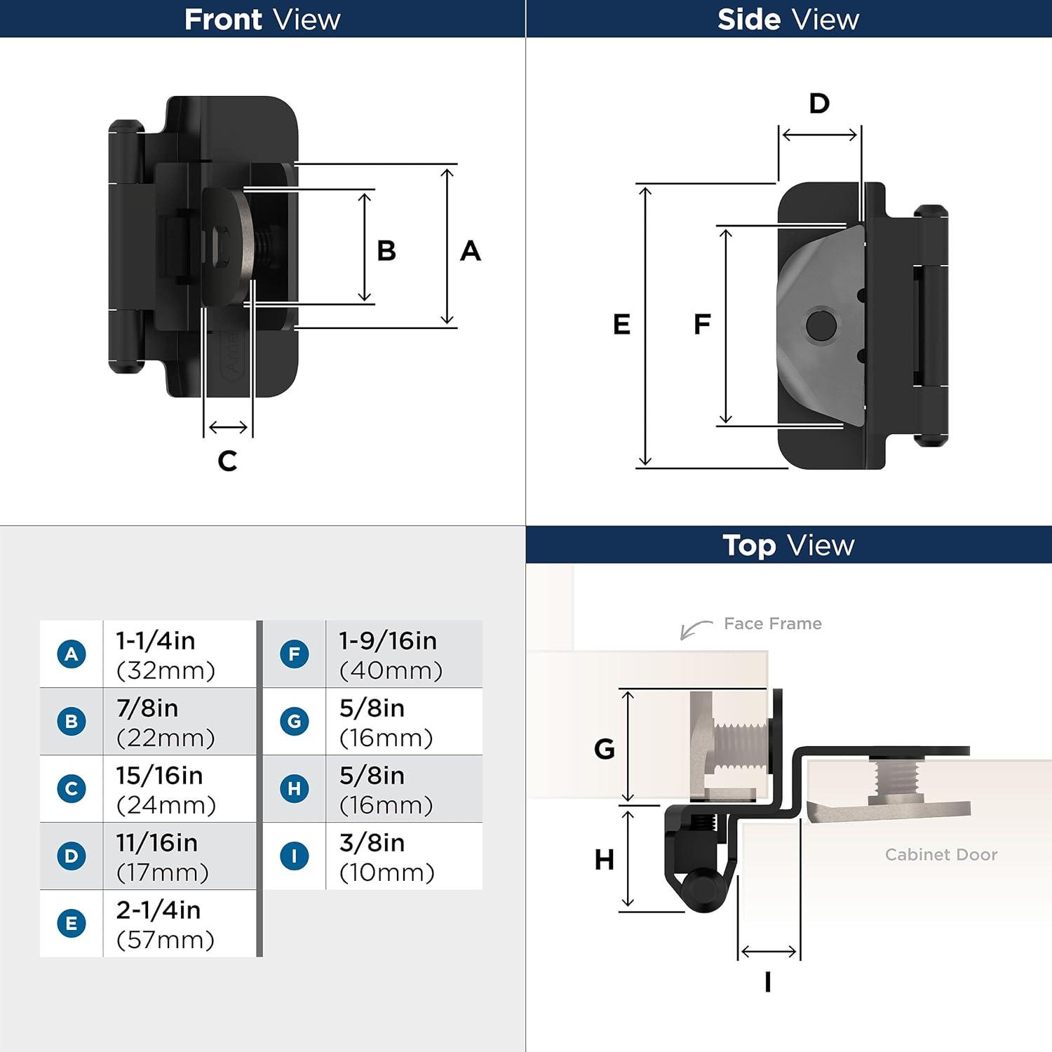 3/8" Demountable Traditional Hinge