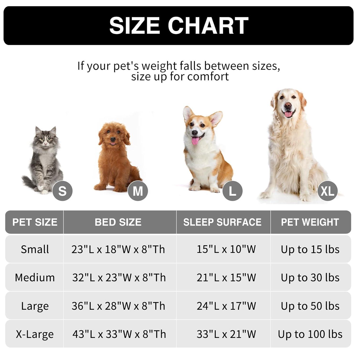 MFOX Calming Dog Bed (S/M/L/XL) for Medium and Large Dogs Comfortable Pet Bed Faux Fur Donut Cuddler Up to 15/30/50/90lbs