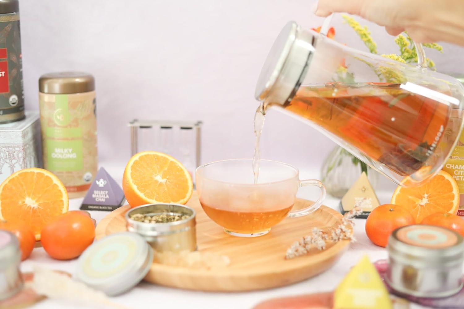 Milano Double-Walled Glass Teapot with Stainless Steel Filter Lid