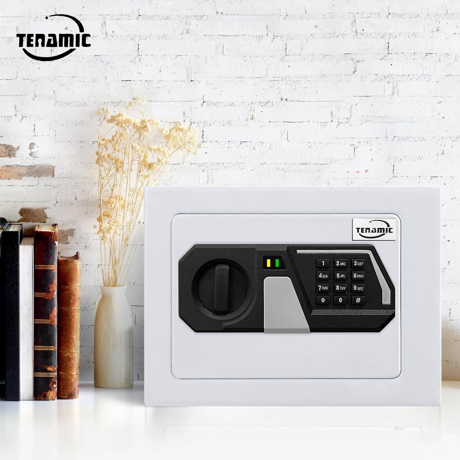MASTER CRAFT WINDOW AND DOOR Safe Box 0.23 Cubic Feet Electronic Digital Security Box, Keypad Lock Box Cabinet Safes, Solid Alloy Steel Office Hotel Home Safe