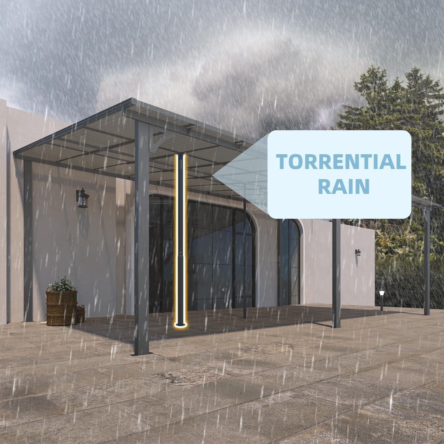 AECOJOY Universal Support Post for More Stability, Suitable for All AECOJOY Lean-to gazebo, Gazebo Accessories