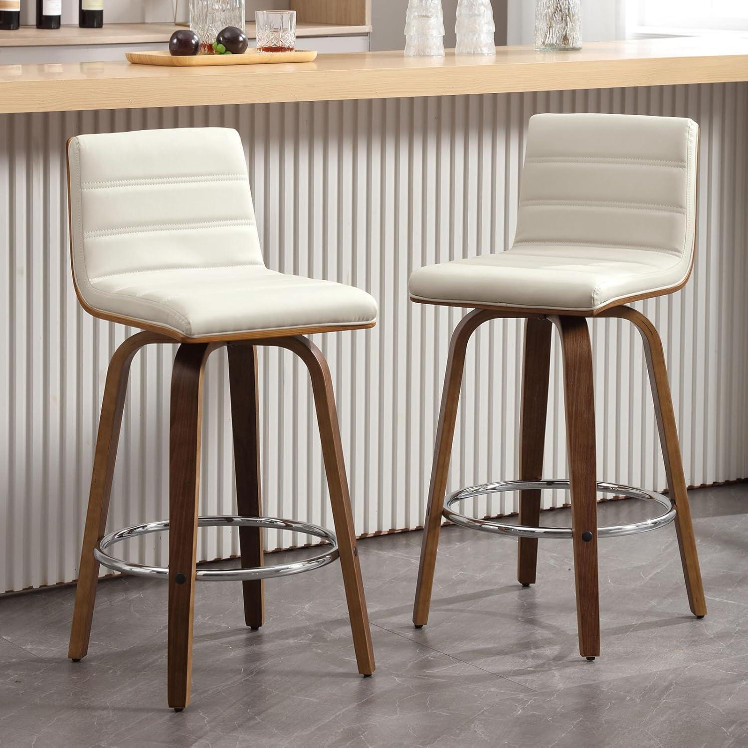 Corrigan Studio® Upholstered Swivel Stool (Set of 2)