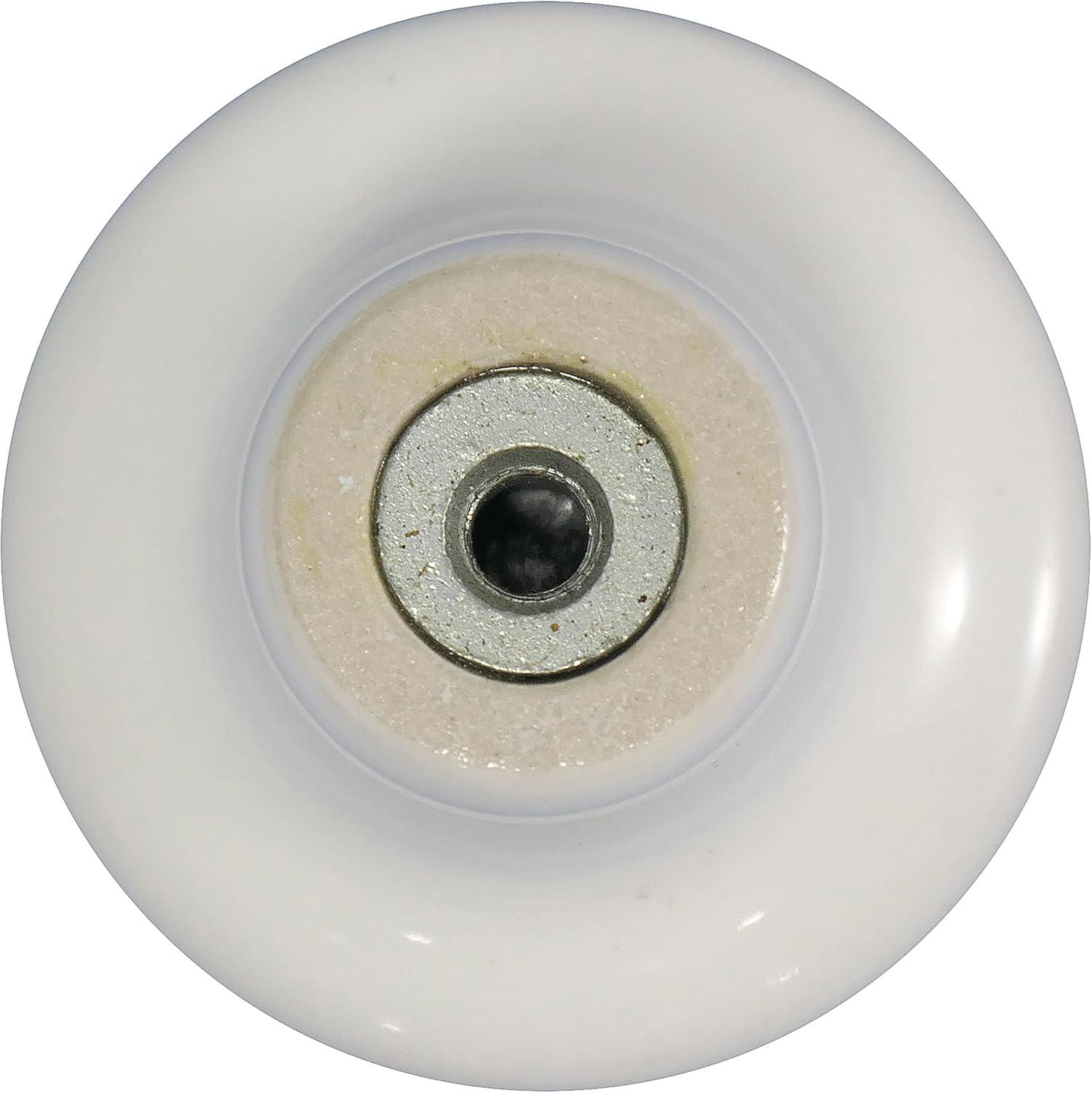 White Porcelain Round Cabinet Knob with Floral Design