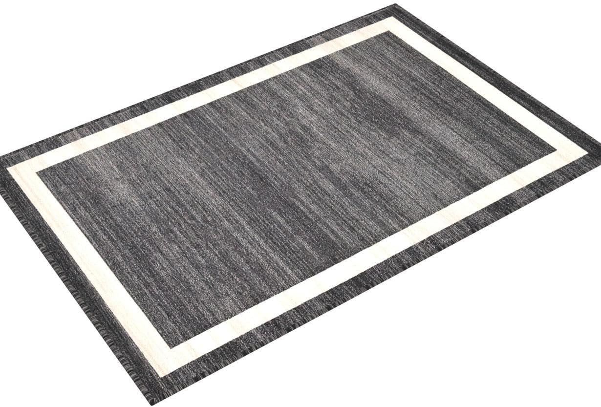 Unique Loom Del Mar Collection Area Rug - Maria (6' 1" x 9' Rectangle Light Brown/Ivory)