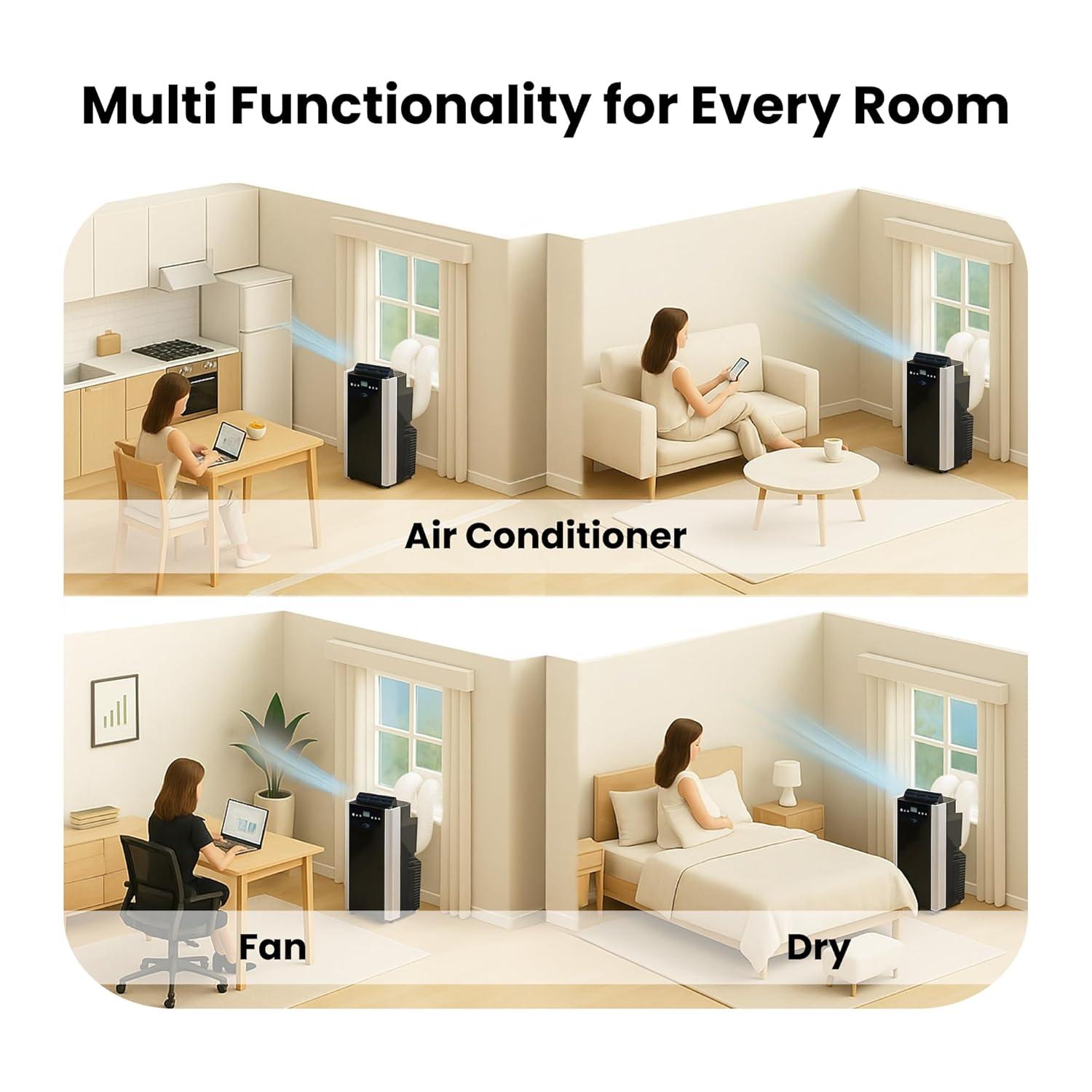 Whynter Whynter 14000 BTU Dual Hose Portable Air Conditioner for 500 sq. ft.