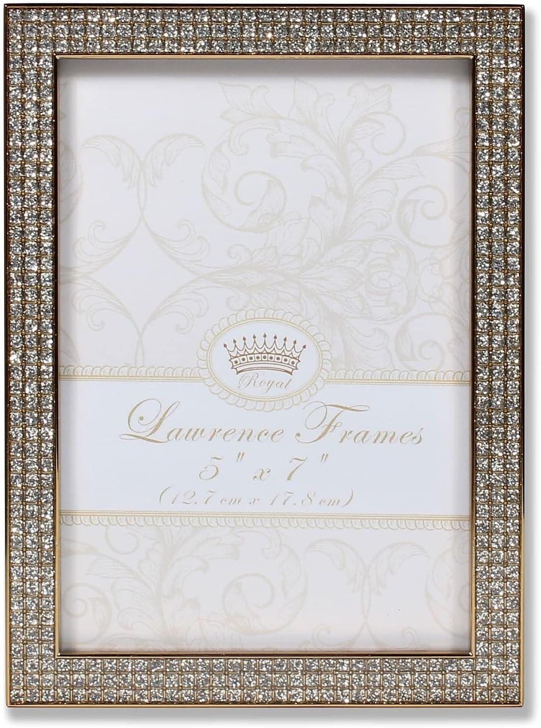Lawrence Frames 5"W x 7"H Turner Gold and Glitter Metal Picture Frame (702457)