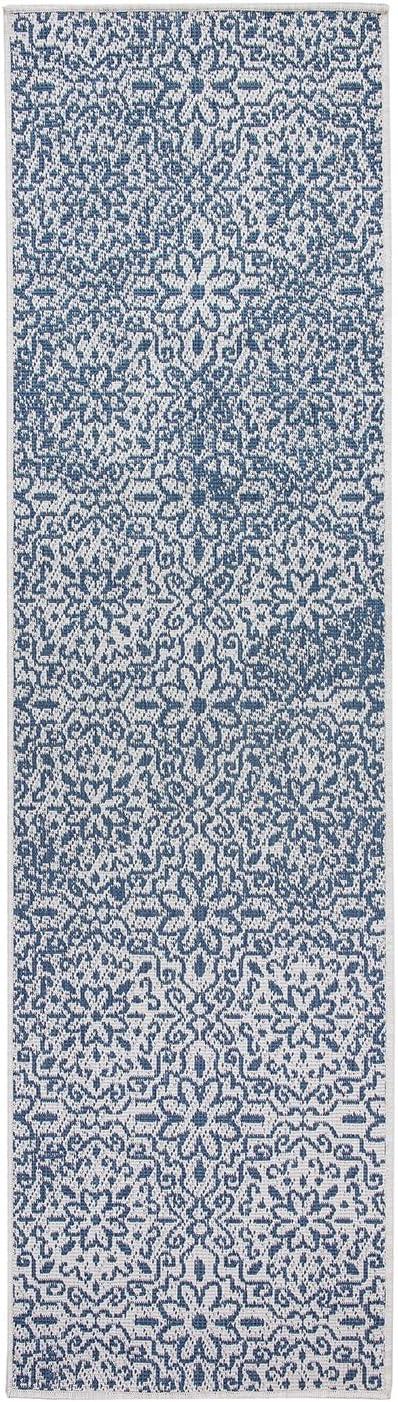 World Rug Gallery Contemporary Flowers Weather Resistant Reversible Indoor/Outdoor Area Rug