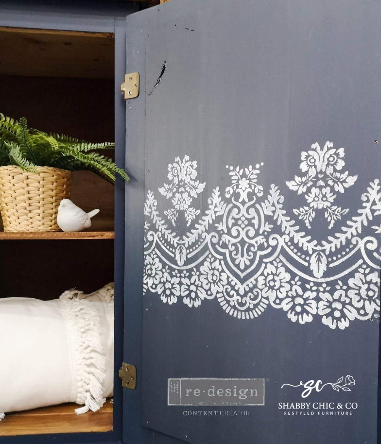 Prima Marketing Re-Design Decor Stencil 9"X13.5"-Elegant Lace