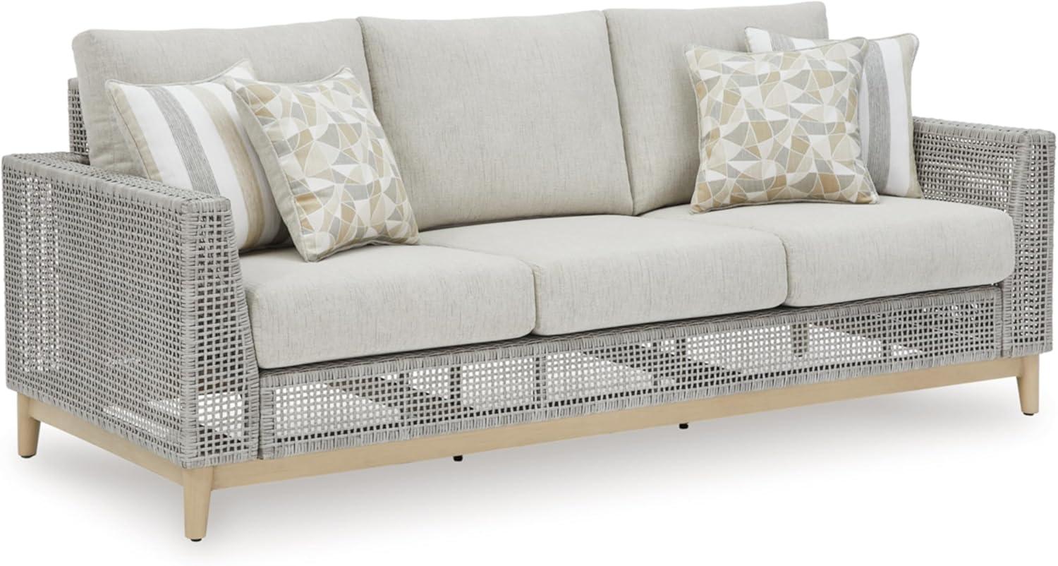 Ashley Furniture Seton Creek Gray Outdoor Sofa with Cushion